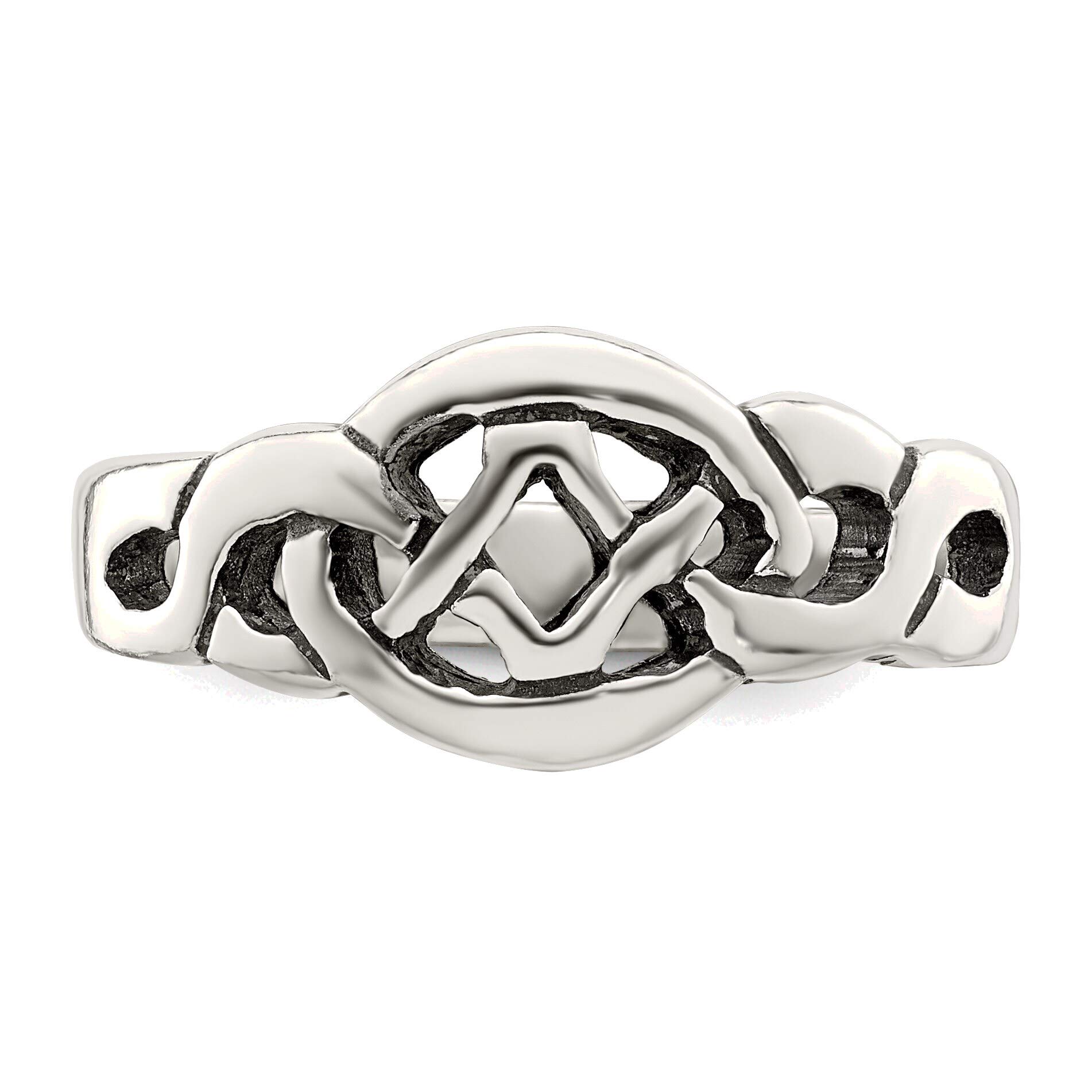Bonyak Sterling Silver Antiqued Ring - Size 7 for Women's Fashion