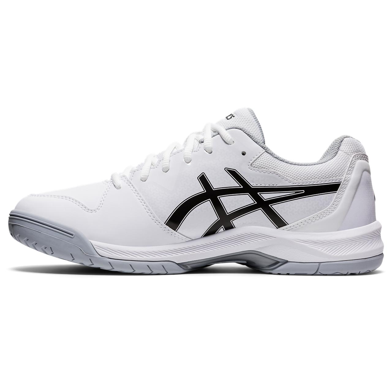 ASICS Gel-Dedicate 7 Men's Tennis Shoes - White/Black - Lightweight Performance Court Shoes for Tennis & Pickleball - Ideal for Competitive Play & Training Sessions