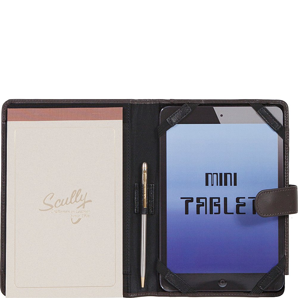 Premium Scully Mini Tablet Cover & Padfolio in Black - Stylish Protection for iPad Mini, Samsung Galaxy Tab, and More - Perfect for Business Meetings, Travel, and Everyday Use