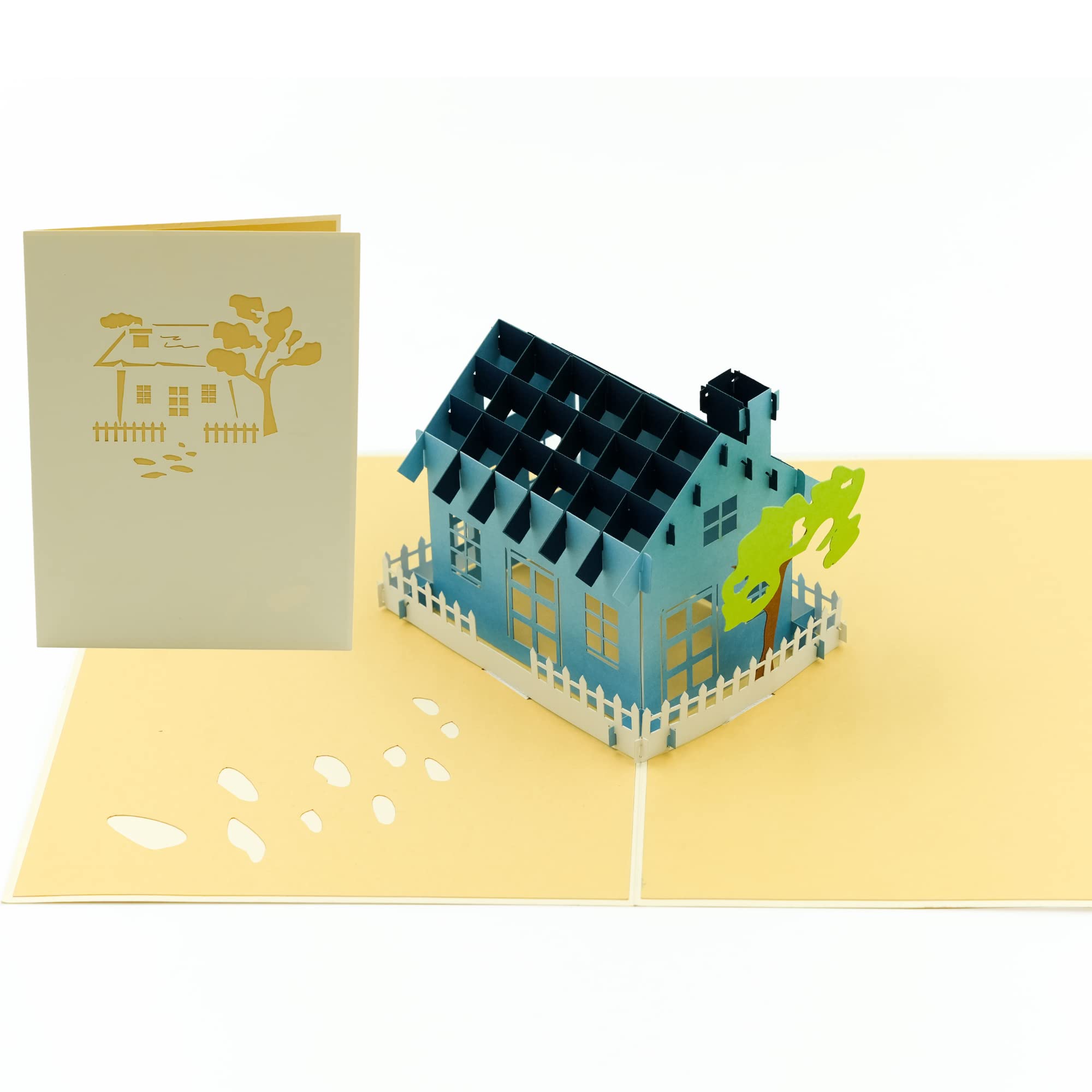 3D Pop Up House Greeting Card - New Home Congratulations Card for Homeowners, Housewarming Gift, First Time Home Buyer Card | Perfect for Housewarming Parties, New Home Gifts & Real Estate Closing Celebrations