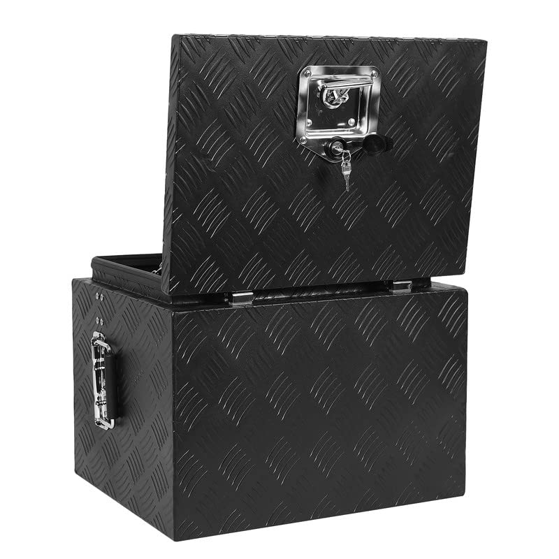 GARVEE 18 Inch Aluminum Diamond Plate Pickup Truck Tool Box - Heavy Duty & Weatherproof Storage for Tools, Equipment & Work Gear - Perfect for Construction, Farming & Off-Road Adventures