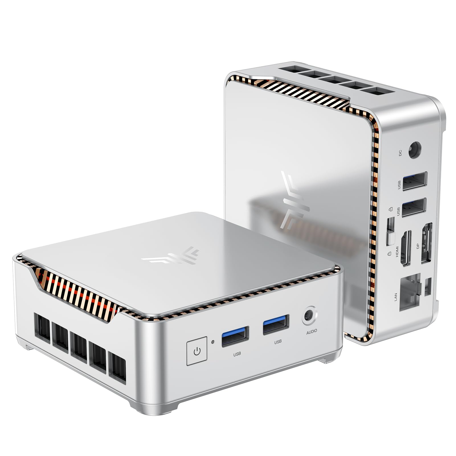 NiPoGi Mini PC with Intel Alder Lake-N97 (Faster than N100/N95, up to 3.6GHz), 16GB DDR4 RAM, 512GB M.2 SSD, Windows 11 Pro - 4K Dual Display, HDMI, WiFi, Bluetooth, LAN - Compact Desktop Computer for Home Office, Business, School & Gaming