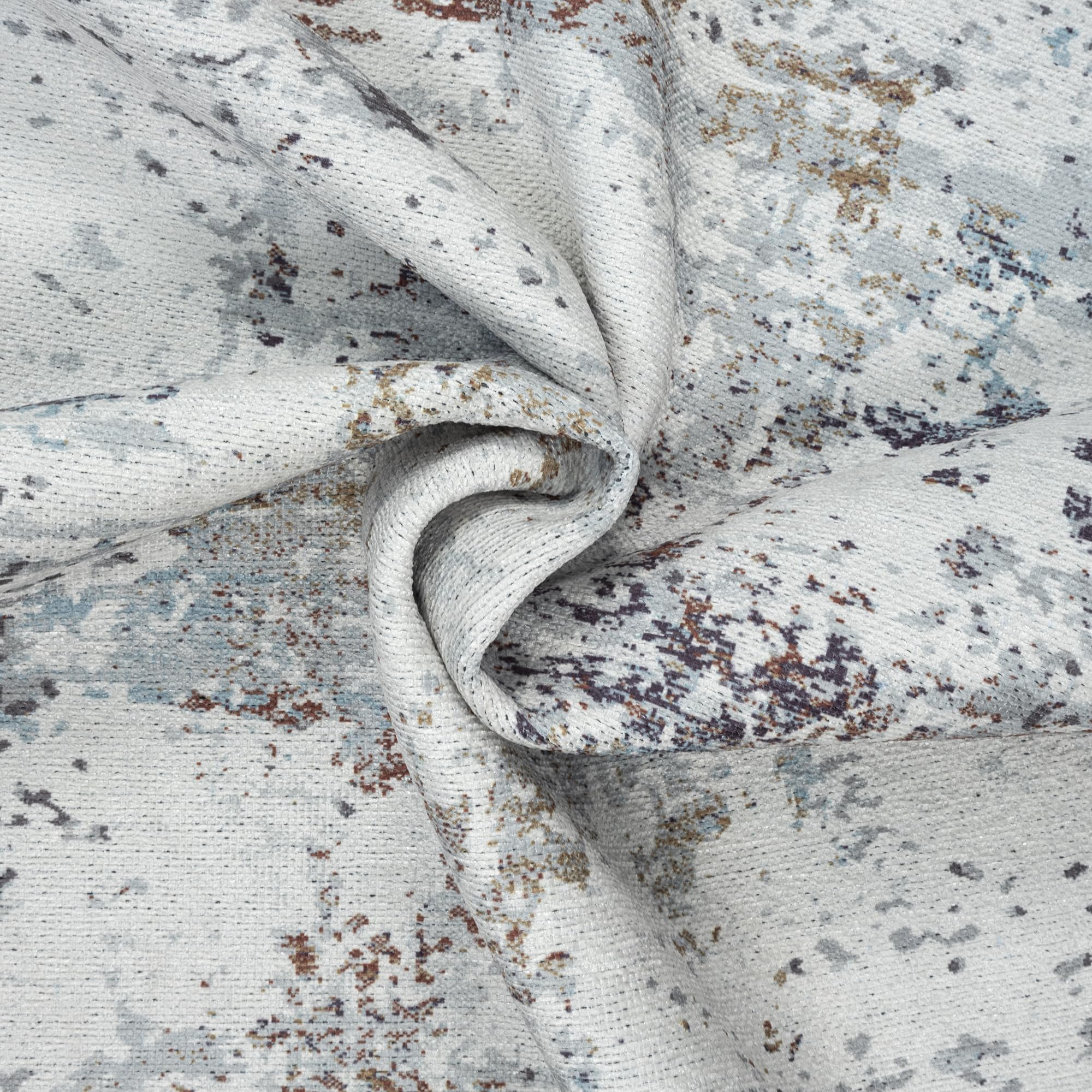 GLN Rugs Contemporary Collection - Machine Washable Modern Abstract Area Rug, Non-Slip Living Room Rug, Bedroom & Bathroom Carpet (5'3