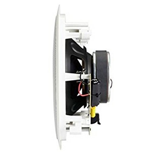 Polk Audio RC80i 2-Way Premium 8-Inch In-Ceiling Speakers (Pair) - White Paintable Grille for Bathroom, Kitchen & Outdoor Use - Certified Renewed for Indoor/Outdoor Installation in Damp & Humid Areas