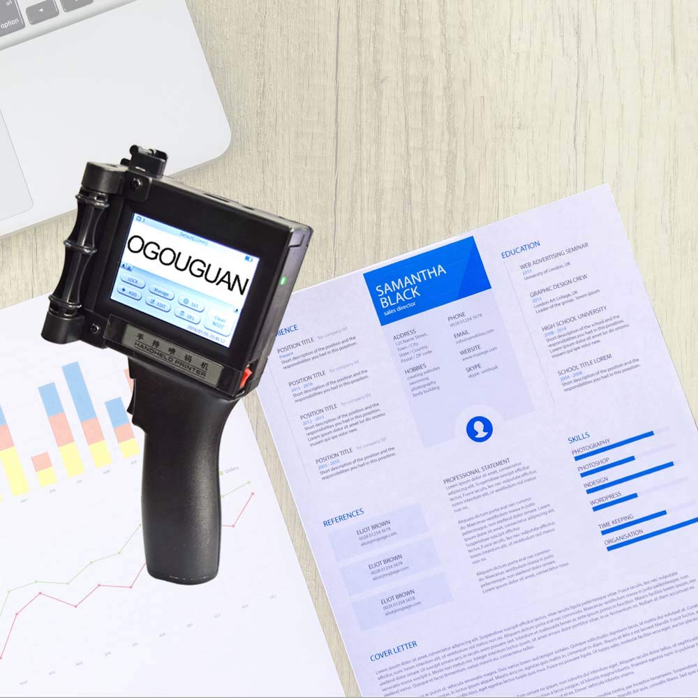 Portable Smart HD Handheld Inkjet Printer - Date Logo Coder & Labeling Machine for Cartons, Pipes, Plastics | Ideal for Packaging, Shipping & Industrial Marking