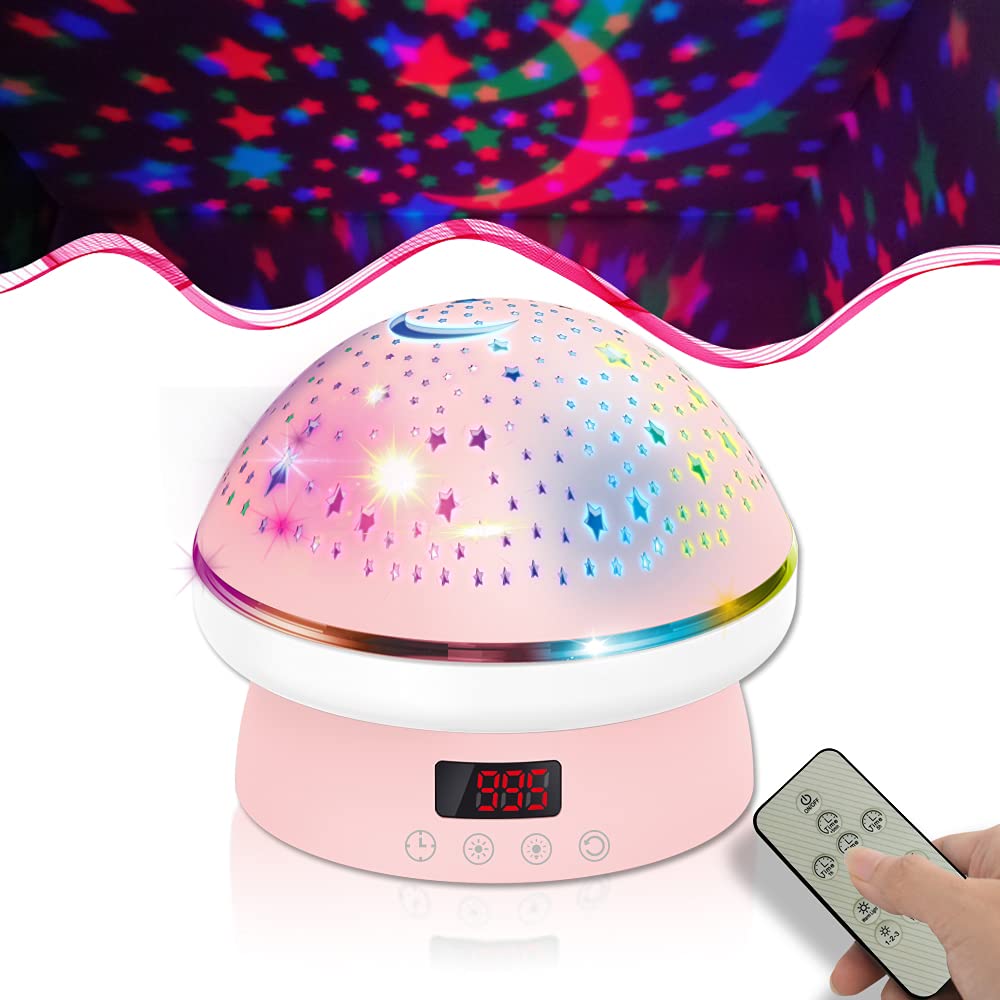 Galaxy Projector Star Night Light - Multicolor LED Nebula Lamp with Remote Control & Timer for Kids Bedroom, Girls Gifts, Home Decor | Perfect for Night Lights, Sleep Aid, Meditation Room, Kids Playroom & Romantic Atmosphere