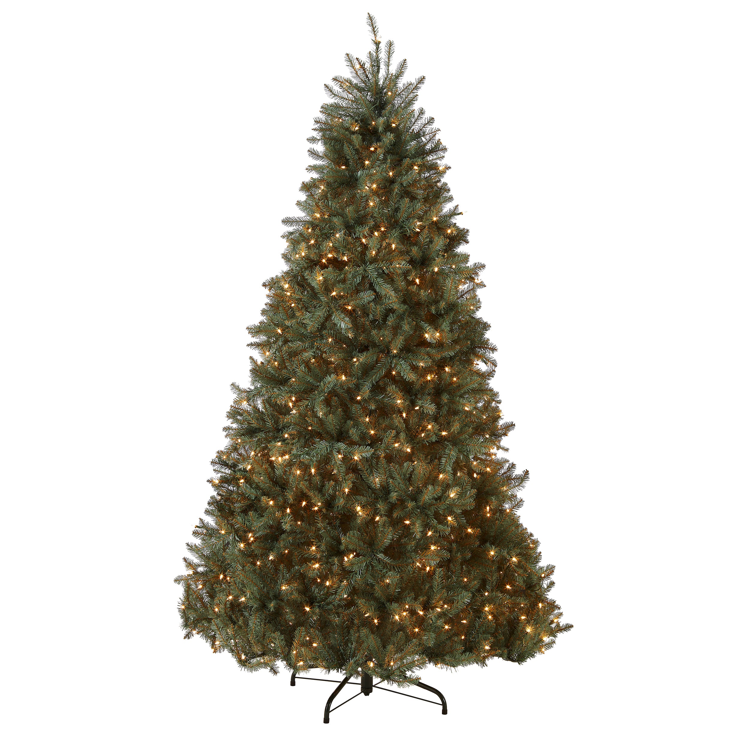 7.5 ft Pre-Lit Dunhill Fir Artificial Christmas Tree with 600 Clear LED Lights - Perfect for Home, Office, and Holiday Decorations
