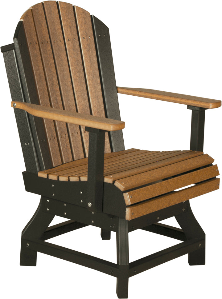 LuxCraft Adirondack Swivel Chair - Outdoor Dining Height Patio Furniture for Backyard, Garden & Poolside Relaxation