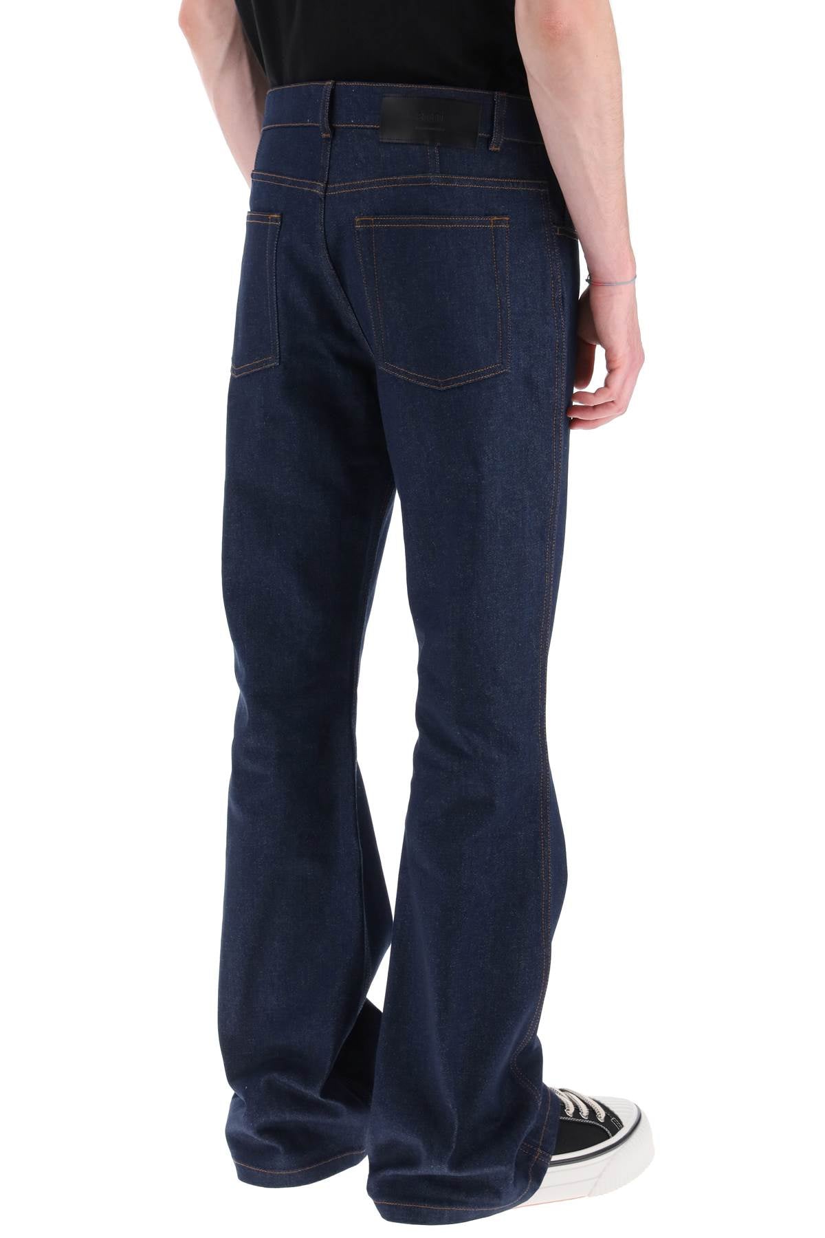 Ami Paris Flared Jeans for Women - Dark Wash High Waist Vintage Denim Pants | Perfect for Casual Outfits, Date Nights & Retro Style