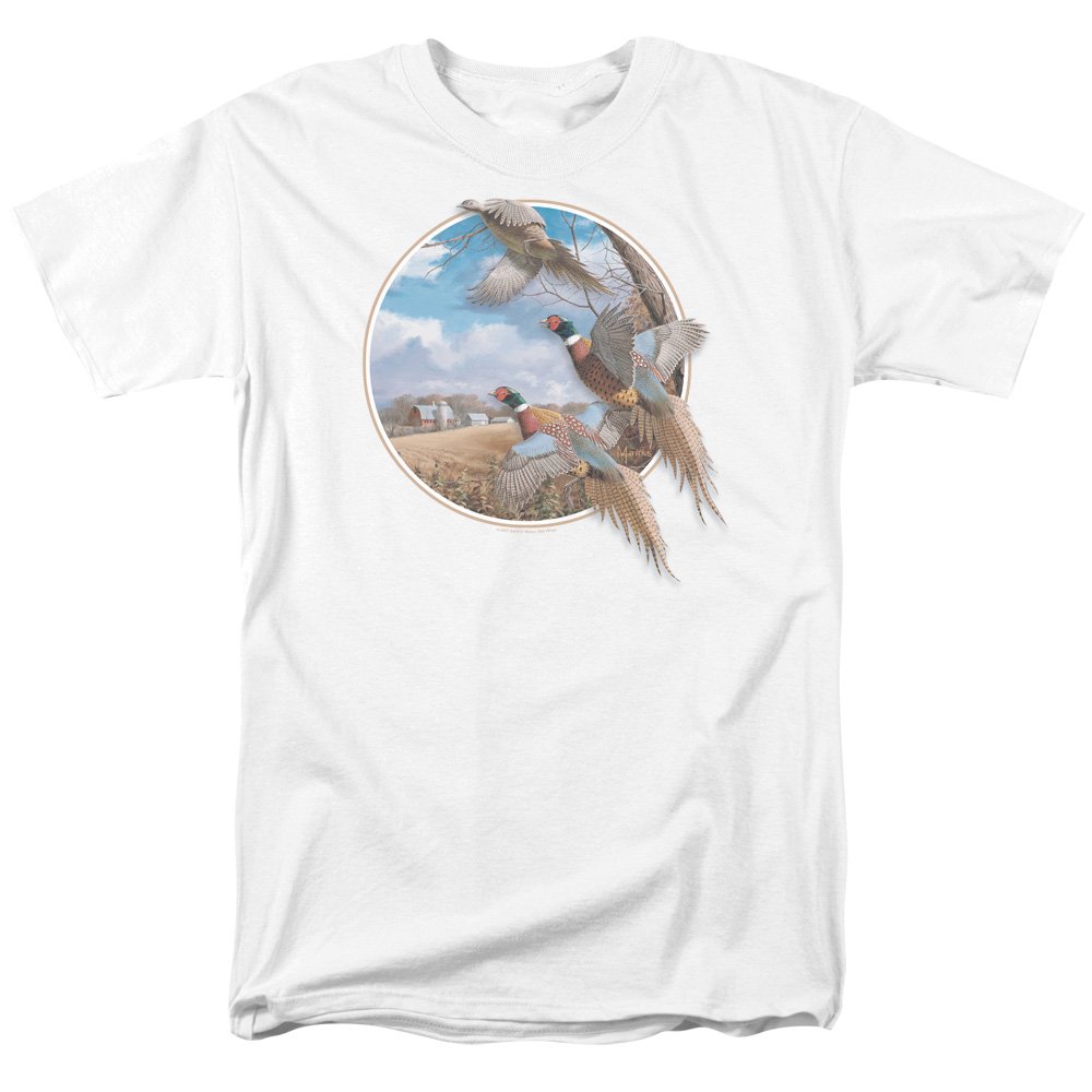 Wildlife October Memories Pheasant Print Unisex T-Shirt for Men & Women - Perfect for Outdoor Adventures, Hunting Trips & Casual Wear