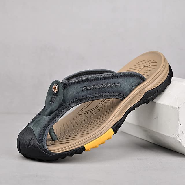 Recyphi Men's Closed Toe Flip Flops - Breathable Protective Sandals for Summer 2024 | Outdoor, Beach, Pool, Garden & Casual Wear Non-Slip Comfortable Slippers