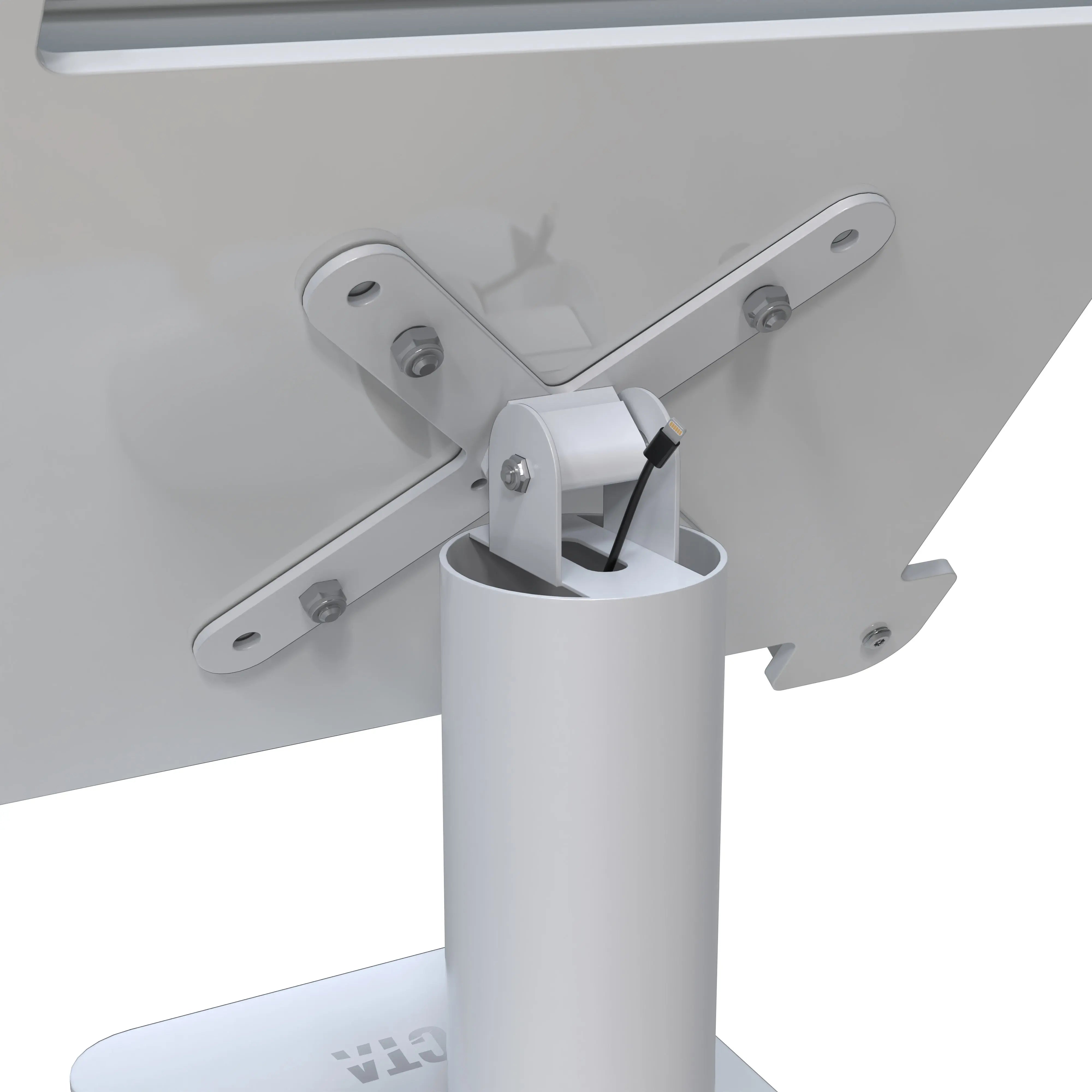 Compact Single VESA Compatible Table Mount for POS Systems - Perfect for Retail Counters, Restaurant Kiosks, and Office Workstations