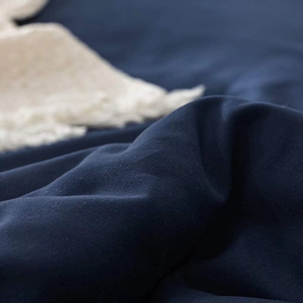Houseri Navy Blue Comforter Set - Twin Size Dark Blue Bedding for Boys - Soft & Classic Toddler Comforter - Perfect for Kids' Bedrooms, Nursery, and Sleepovers