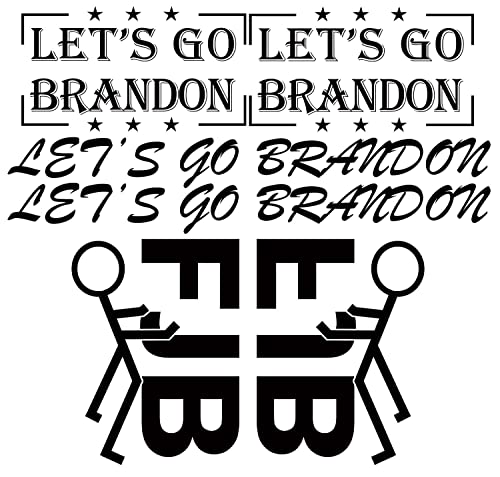 Seran 12 Sheets Let's Go Brandon Temporary Tattoos - Waterproof Fake Tattoo Stickers for Men, Women & Kids - Body Art for Arms, Chest & Shoulder - Perfect for Parties, Halloween & Political Events