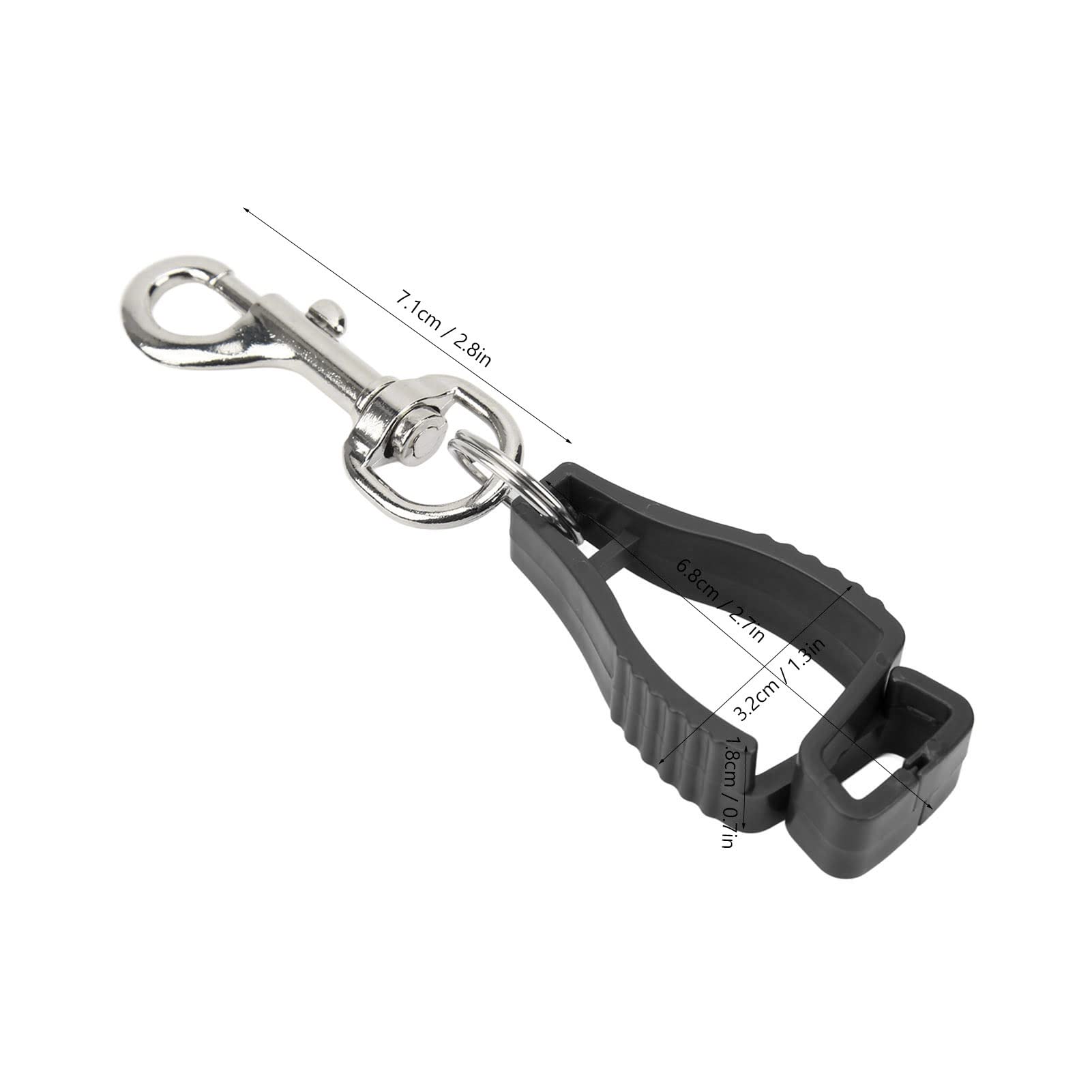 Milltrip Glove Clips for Work - Anti-Loss Glove Holder, Multifunctional Safety Tool for Construction, Gardening & Outdoor Activities (Black) | Durable Glove Grabber for Secure Attachment to Belts & Pockets