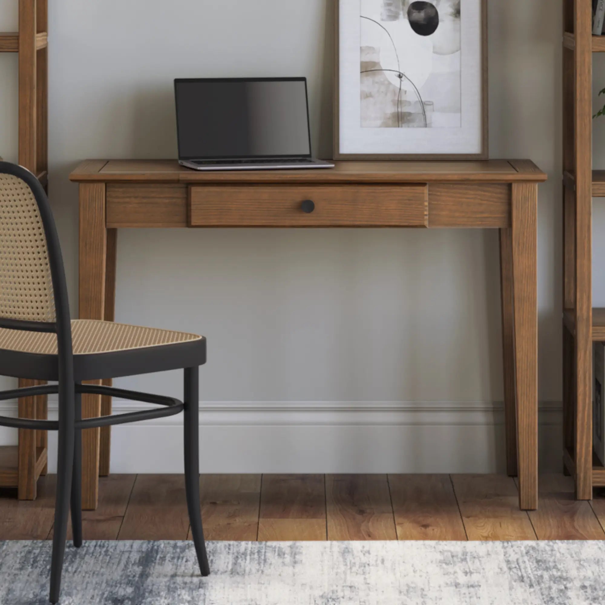 Greenport 3-Piece Home Office Set - Ergonomic Desk, Chair & Storage Shelf for Small Spaces | Perfect for Remote Work, Study & Productivity | Modern Workspace Furniture for Home & Office