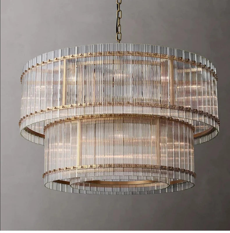 Willow Luxury Modern 2 Tier Crystal Chandelier - Elegant Ceiling Light Fixture for Dining Room, Living Room & Bedroom Decor