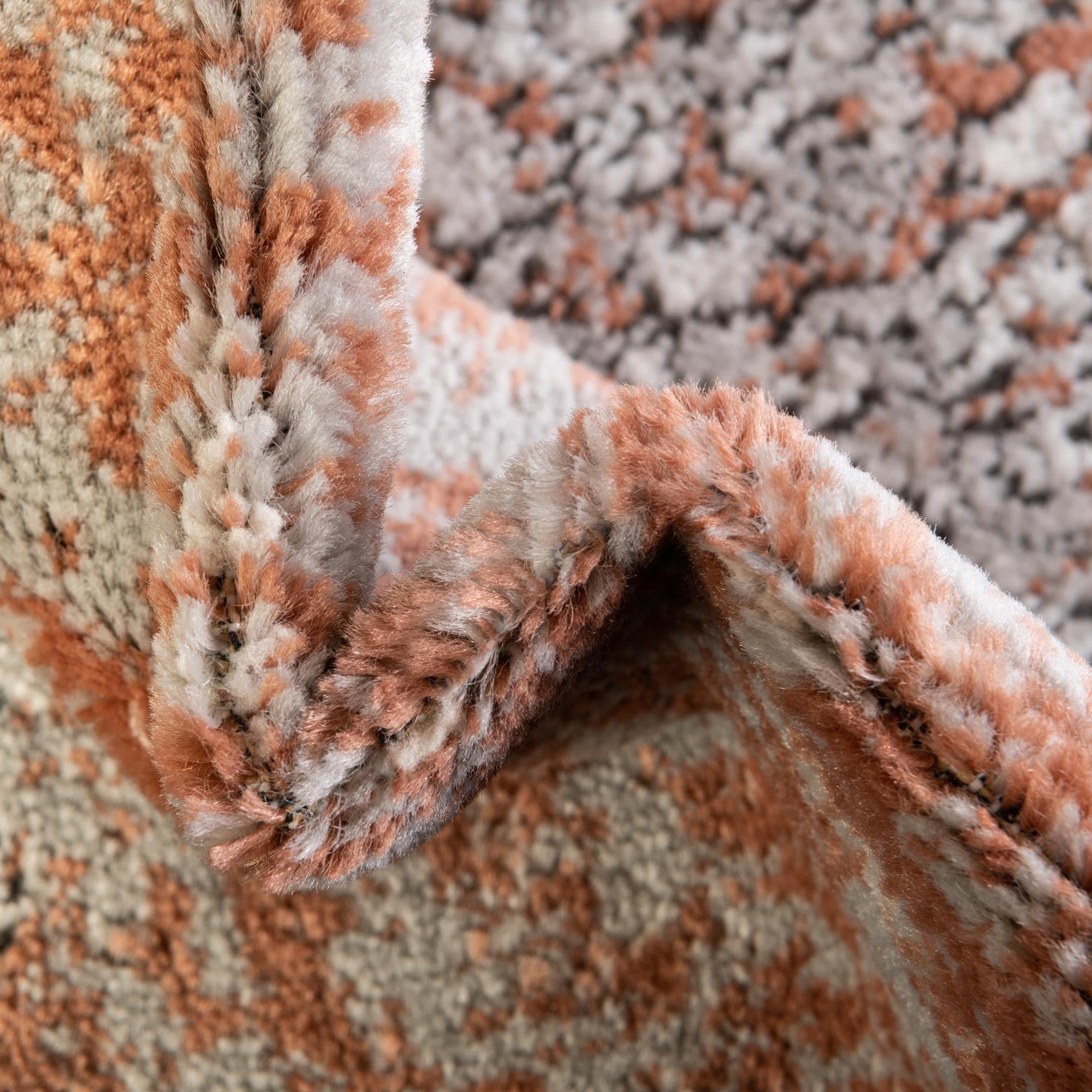 Unique Loom Nyla Collection Non-Slip Area Rug - Smile Design 2'x8' Runner in Salmon Pink & Black - Perfect for Hallways, Entryways & Narrow Spaces