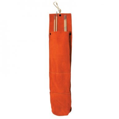75 Rod Bags - Heavy Duty 5 lb Capacity - Premium Side Split Cowhide Leather - Brown (16 Pack) - Perfect for Fishing Rod Storage & Organization