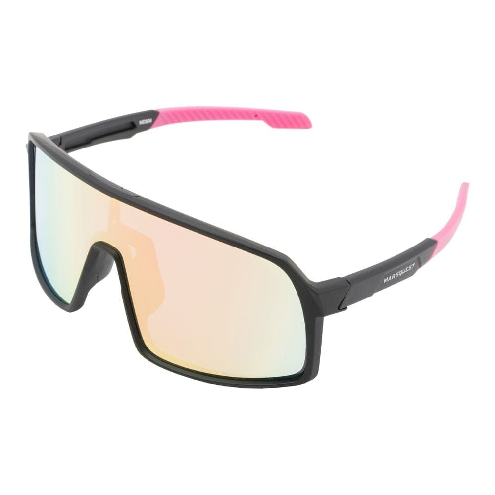 Marsquest Model S Sunglasses - Carbon Black & Rose Polarized UV Protection - Stylish & Durable for Outdoor Activities, Driving, and Travel