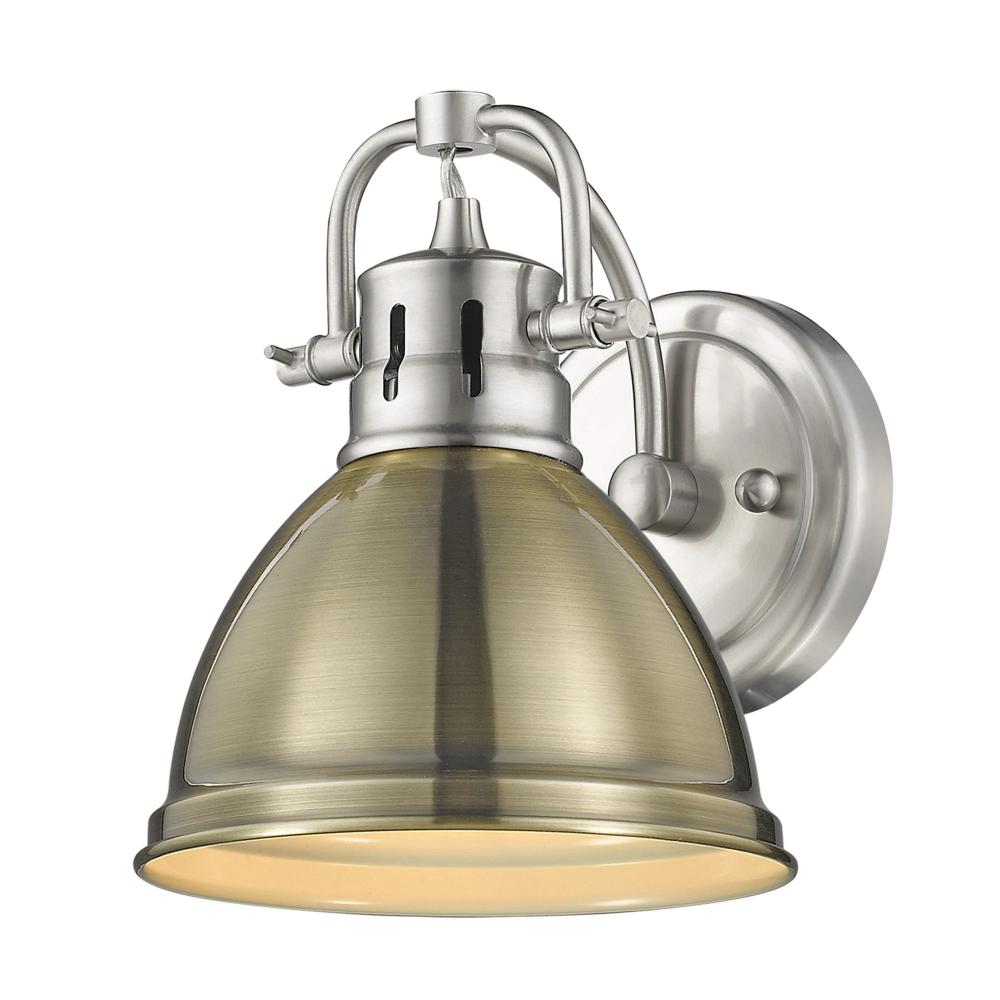 Elm 1-Light Bathroom Vanity Light Fixture in Pewter Finish - Perfect for Modern Bathroom, Powder Room, and Spa Decor