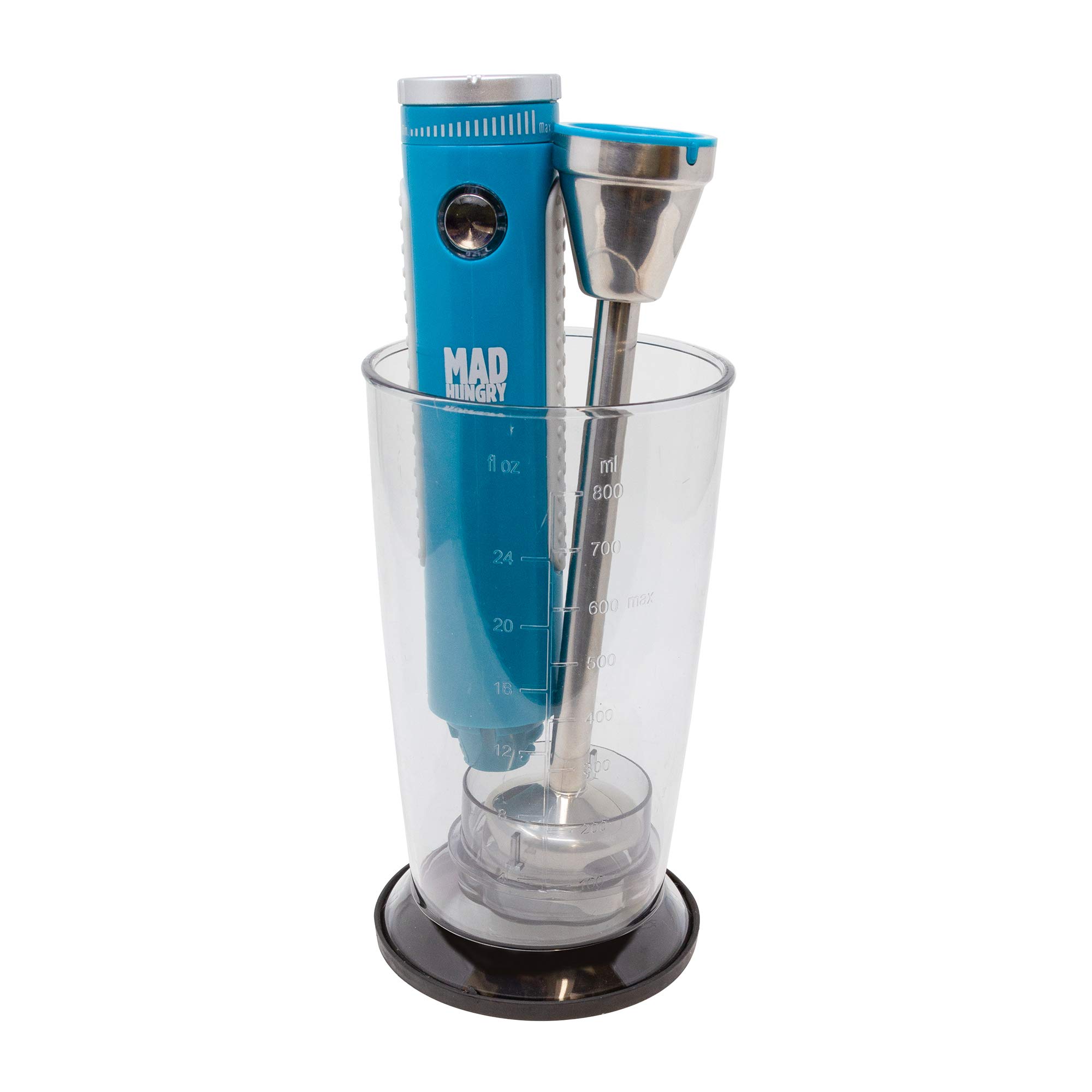 Mad Mixer Blue Hand Blender - Powerful 2-Speed Immersion Blender for Smoothies, Soups & Sauces - Perfect for Kitchen, Baby Food & Meal Prep