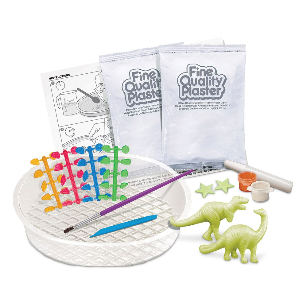 4M Mould & Paint Dino Stone - DIY Dinosaur Fossil Excavation Kit for Kids - STEM Educational Science Toy for Digging & Painting - Perfect for Birthday Gifts & Classroom Activities