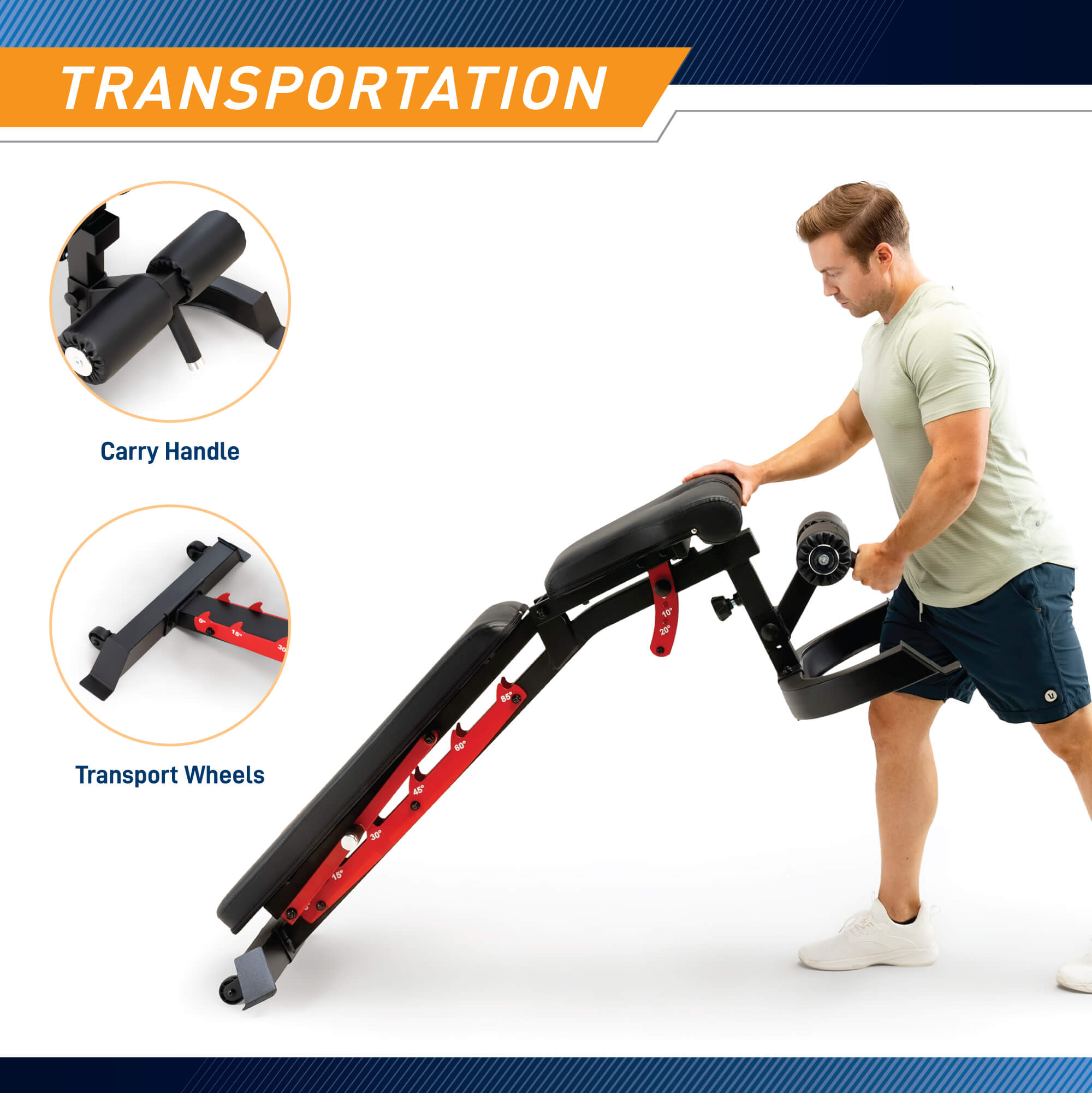 Marcy Utility Bench with Arm Curl - Adjustable Weight Bench for Home Gym Workouts, Strength Training & Fitness Exercises - Perfect for Dumbbell Press, Arm Curls & Full-Body Workouts