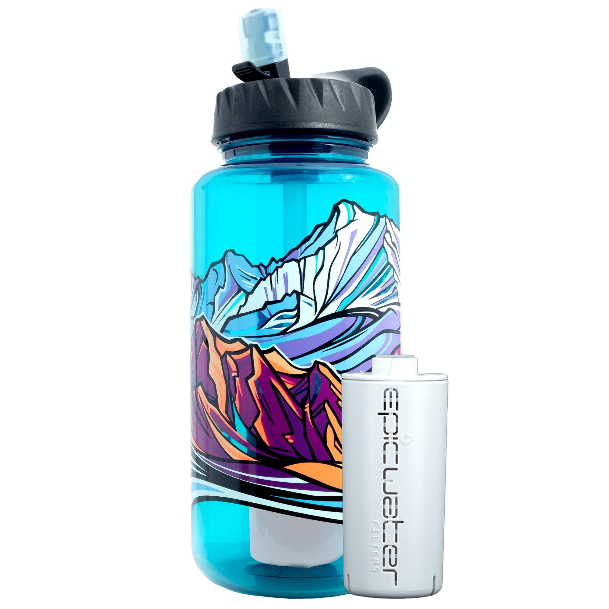 **Nalgene OG Water Bottle with Built-in Filter – BPA Free, USA Made – Removes 99.99% Contaminants, Forever Chemicals & Tap Water Impurities – 32 oz – Perfect for Hiking, Camping & Everyday Hydration**