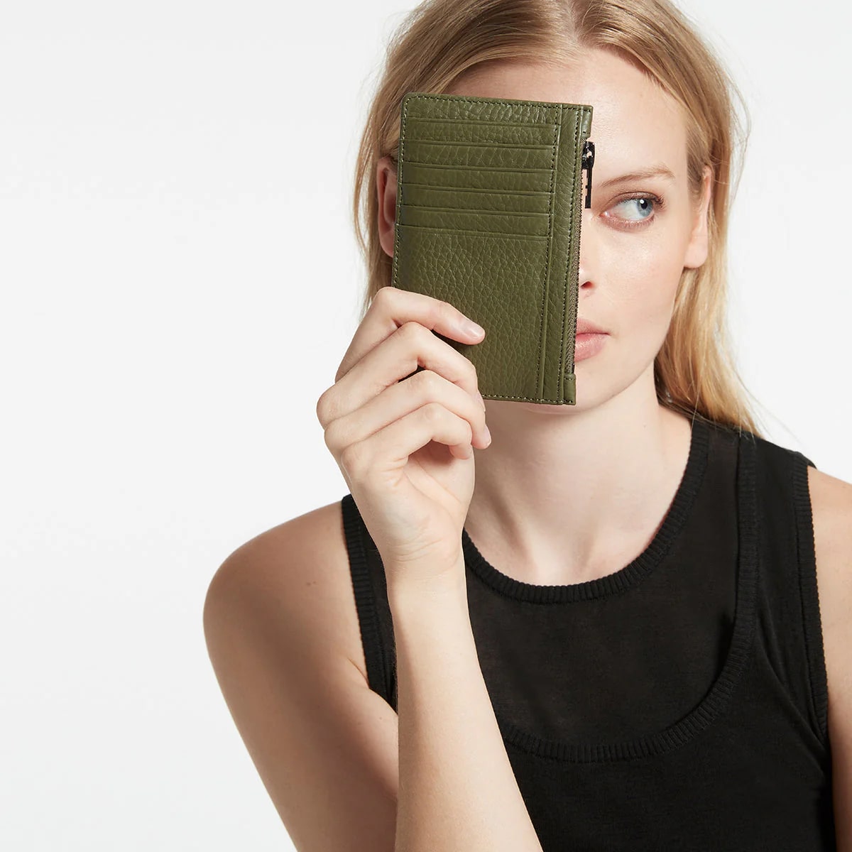 Status Anxiety Avoiding Things Leather Wallet in Khaki - Stylish & Slim RFID Blocking Wallet for Men & Women | Perfect for Travel, Business & Everyday Use