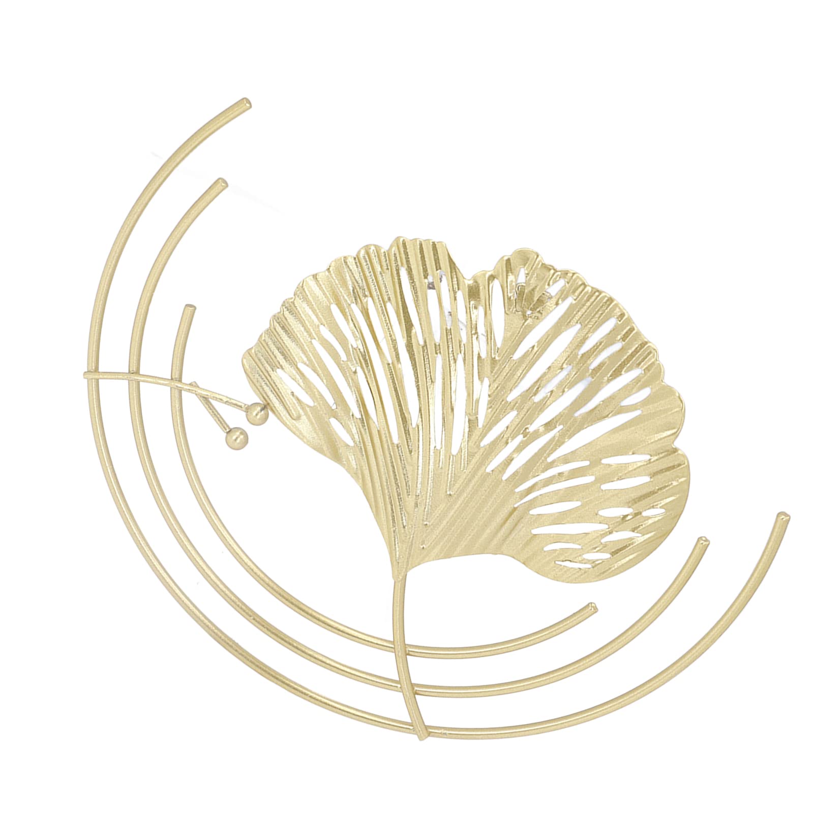 Gold Leaf Metal Wall Art Decor - Handcrafted Iron Wall Sculpture for Living Room, Bedroom, Office - Elegant Home Decor for Modern & Classic Interiors - Perfect for Housewarming Gifts & Wall Accents