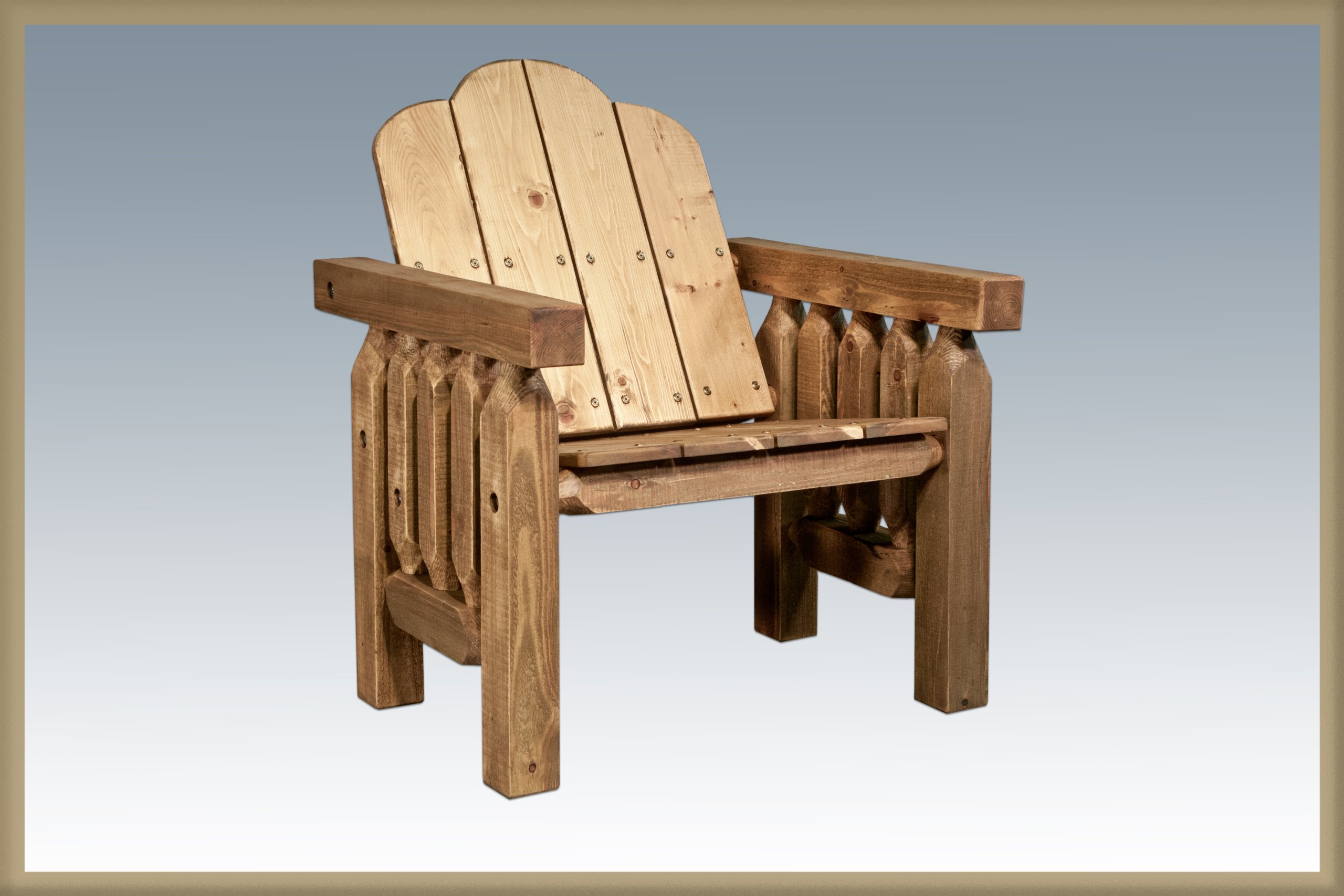 Montana Woodworks Homestead Collection Outdoor Deck Chair - Durable Exterior Stain Finish - Perfect for Patio, Garden, and Backyard Relaxation