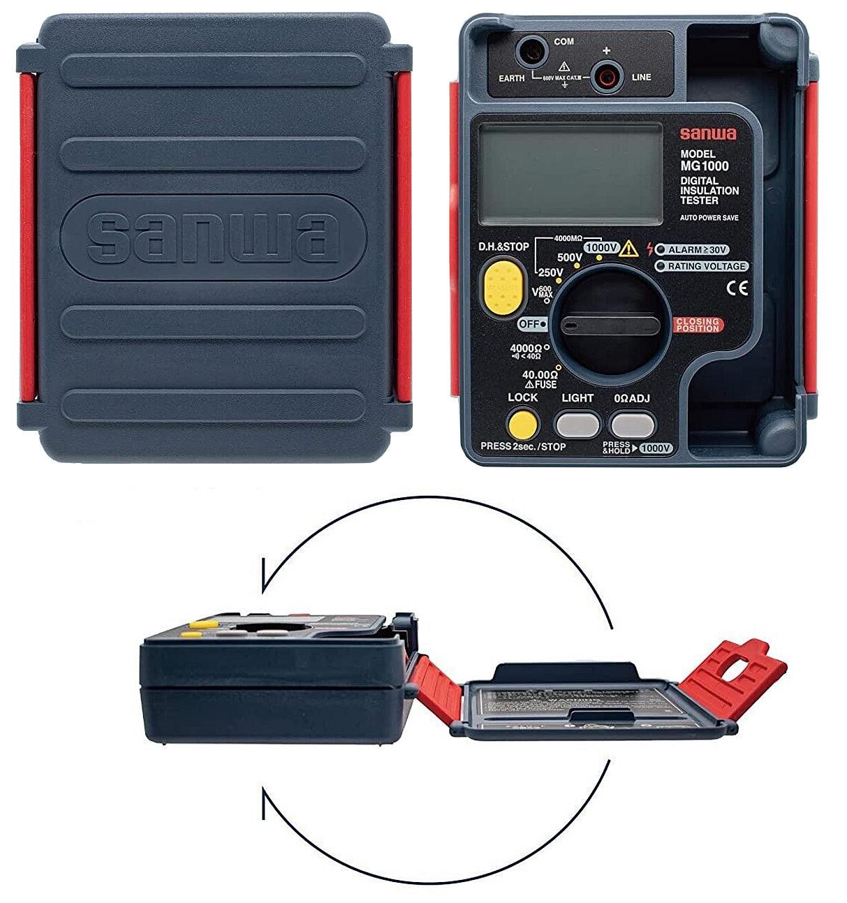 MG1000 Digital Insulation Tester - IP54 Dustproof & Waterproof Electrical Tester for Home, Industrial, and Outdoor Use