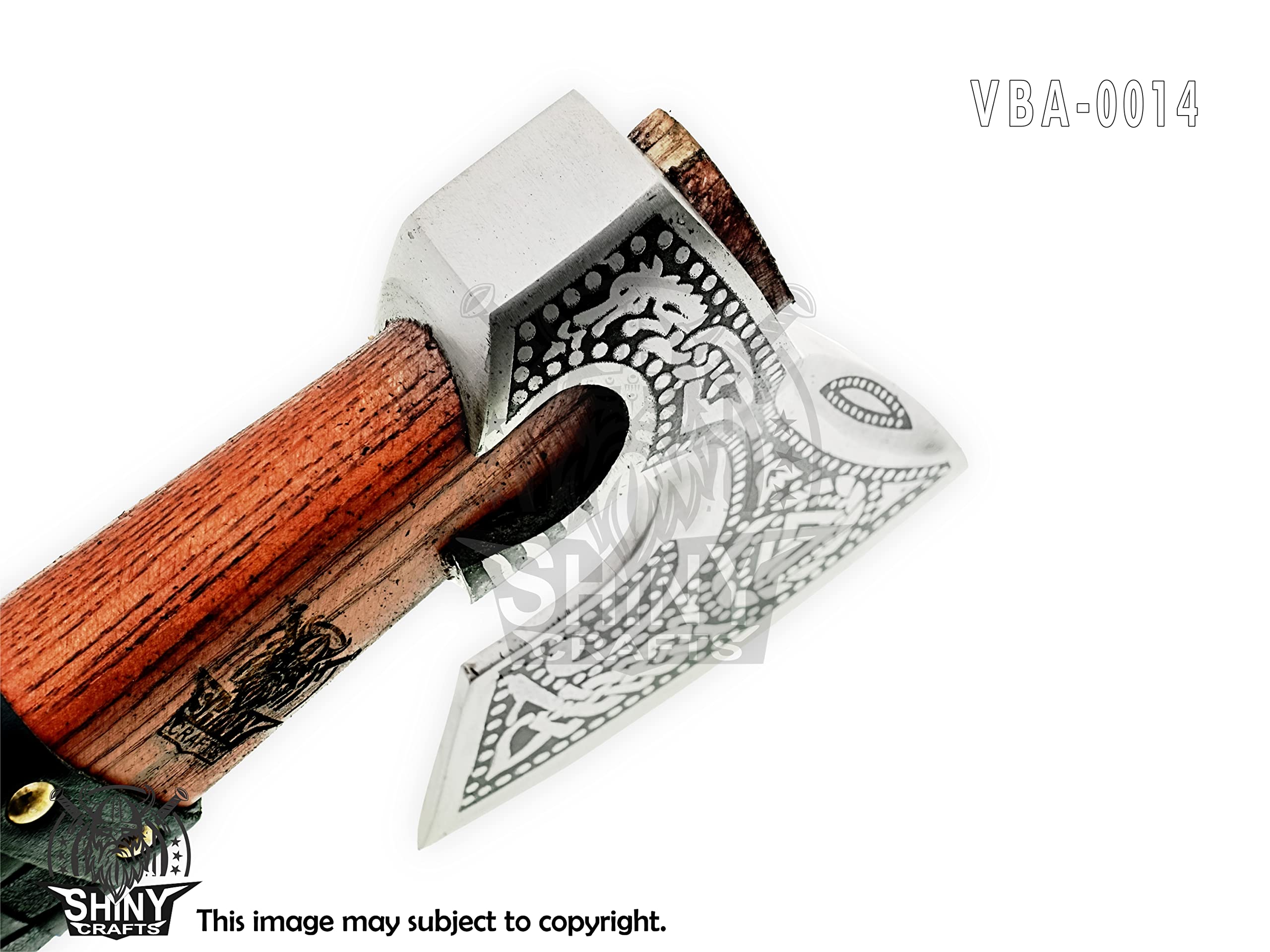 Handmade Viking Bearded Axe with Sheath - Custom Norse Battle Axe for Men - Unique Birthday & Gifts for Him - Perfect for Cosplay, Historical Reenactment & Home Decor