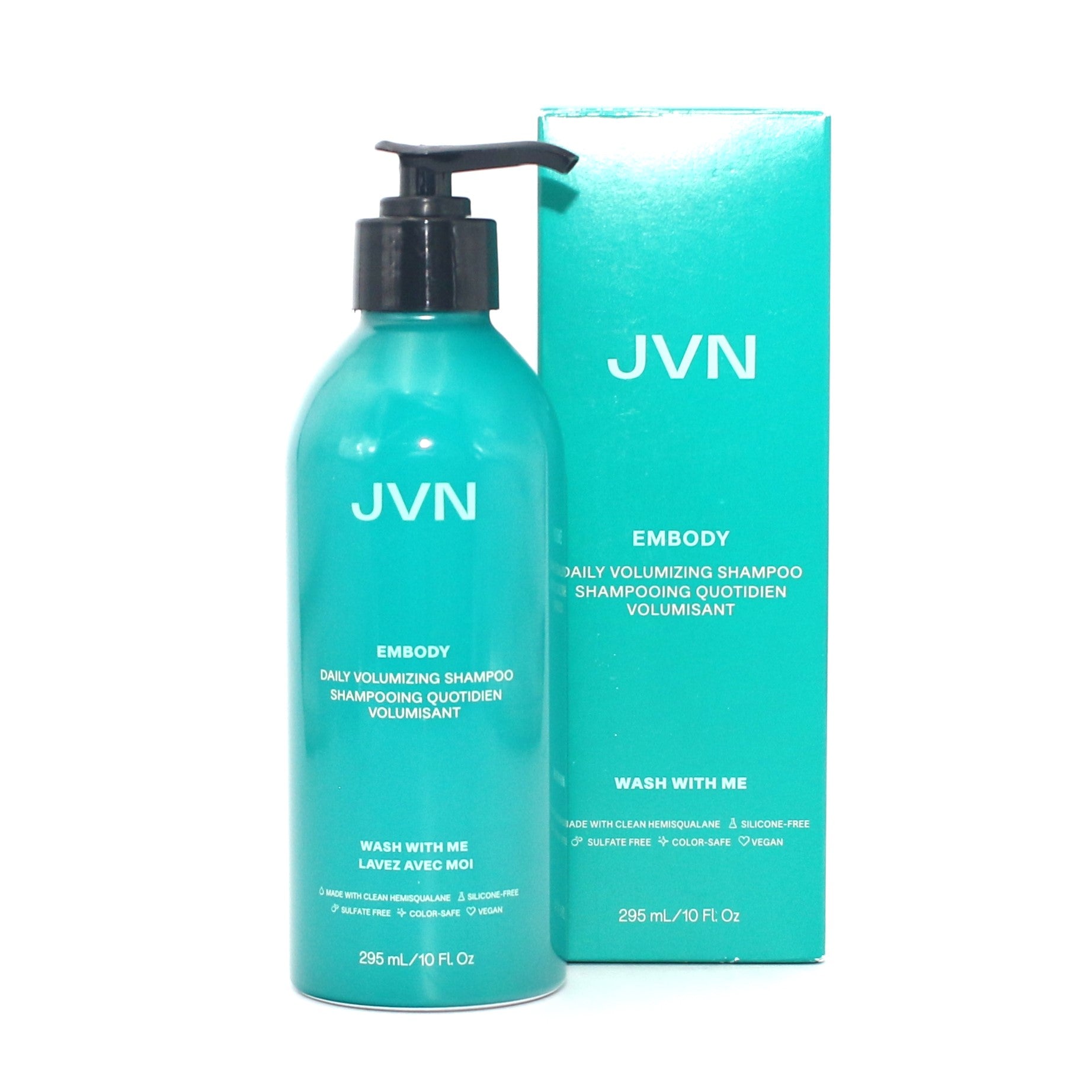 JVN Embody Daily Volumizing Shampoo - 10 oz for Fine & Thin Hair - Sulfate-Free Hair Growth & Volume Booster - Perfect for Daily Use at Home & Salon