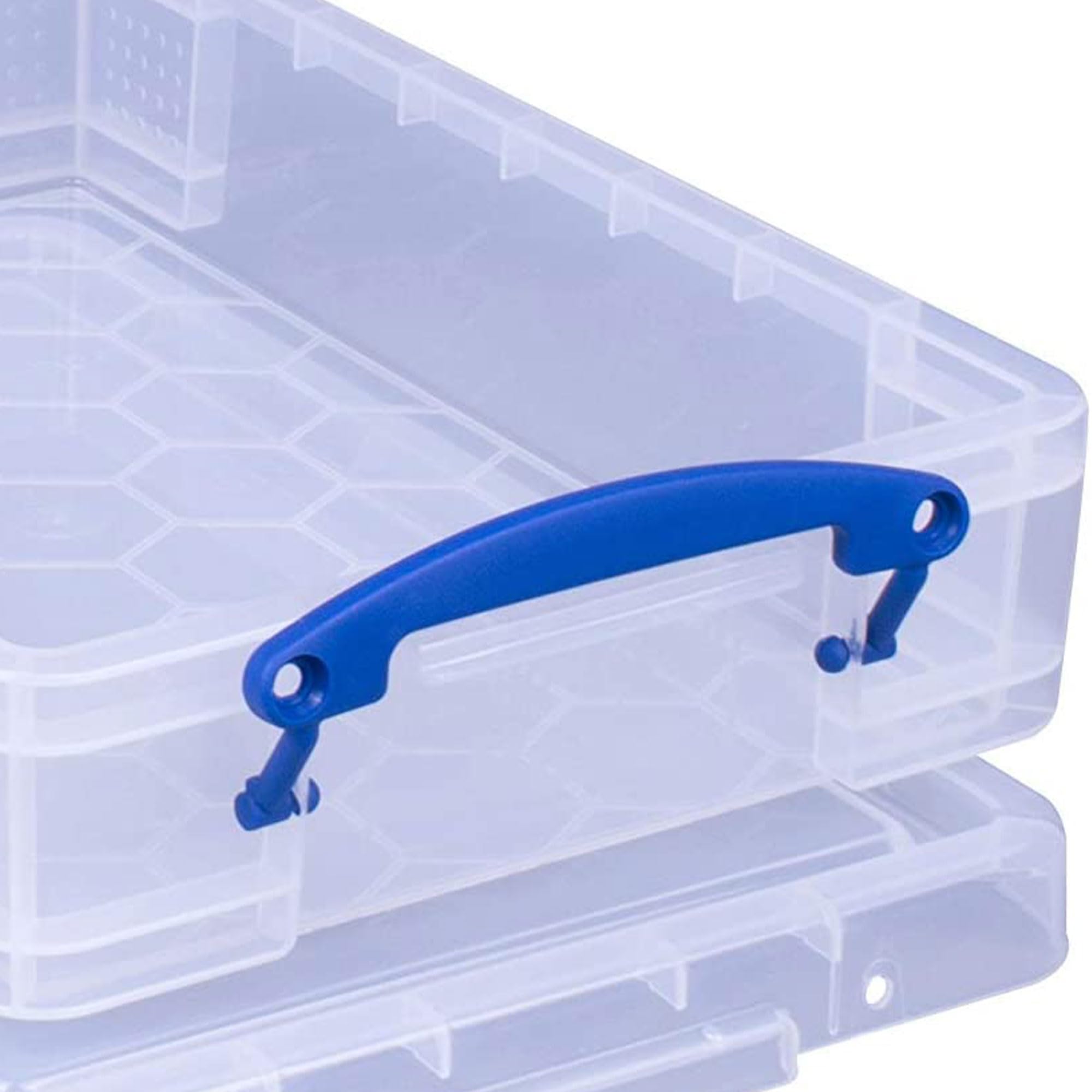Really Useful Box 4L Storage Container with Lid & Clip Lock Handles - 10 Pack | Organize Home, Office & Craft Supplies | Durable Plastic Storage Bins for Closet, Kitchen & Garage Organization