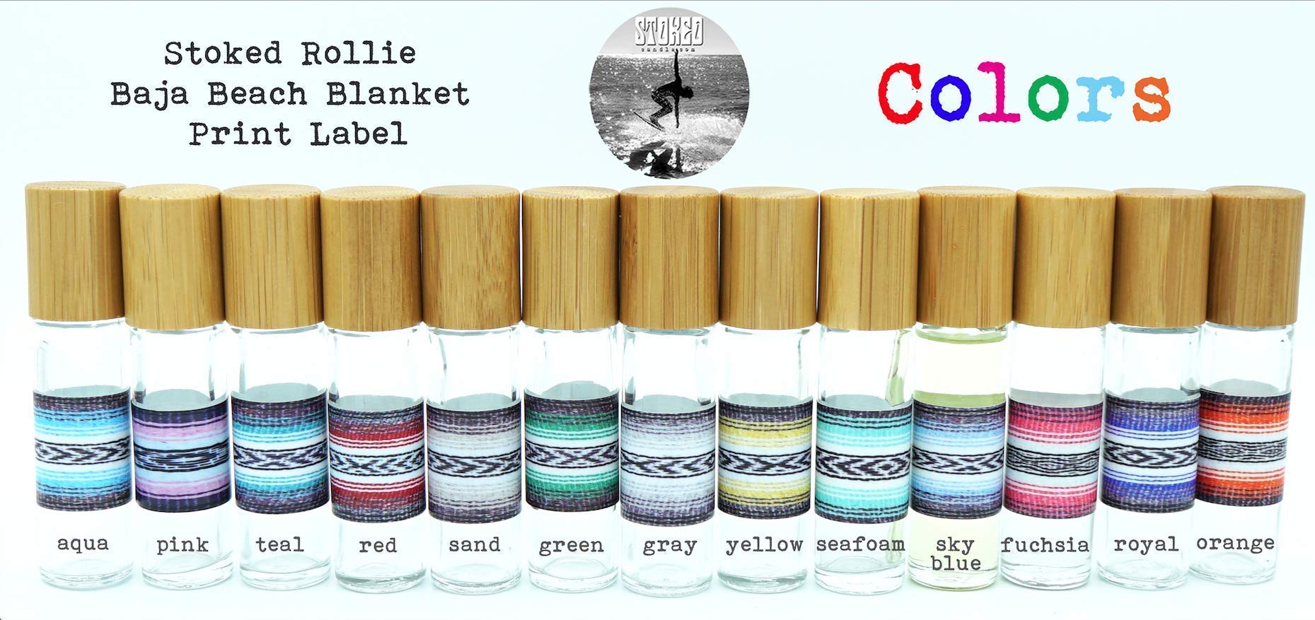 Stoked Rollie™ THE BEACH Roll-On Perfume Oil - Phthalate Free, Alcohol Free, Moisturizing Unisex Fragrance for Surfers & Boho Lovers | Handcrafted Artisan Body Oil for Beach Days, Yoga & Summer Adventures