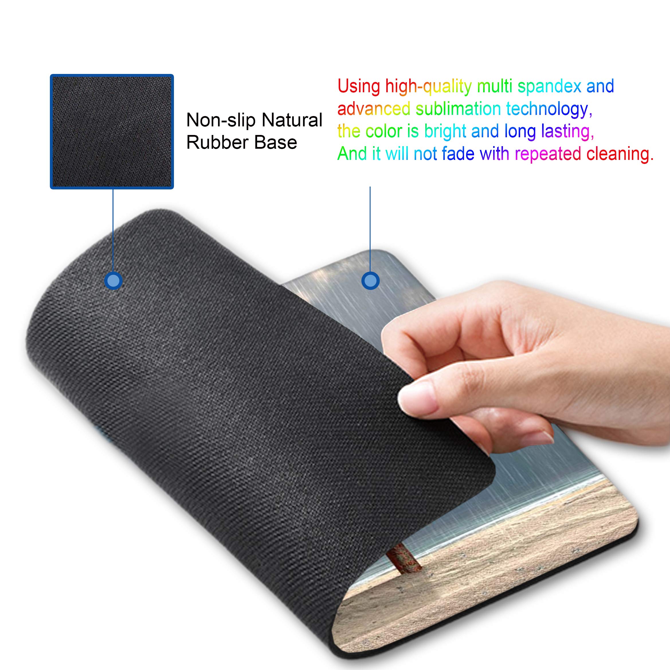 Personalized Elephant & Dog Mouse Pad - Non-Slip Rubber Desk Mat for Computer, Laptop, Office - Cute Animal-Themed Gift & Decorative Accessory | Perfect for Gaming, Work & Home Office Setup