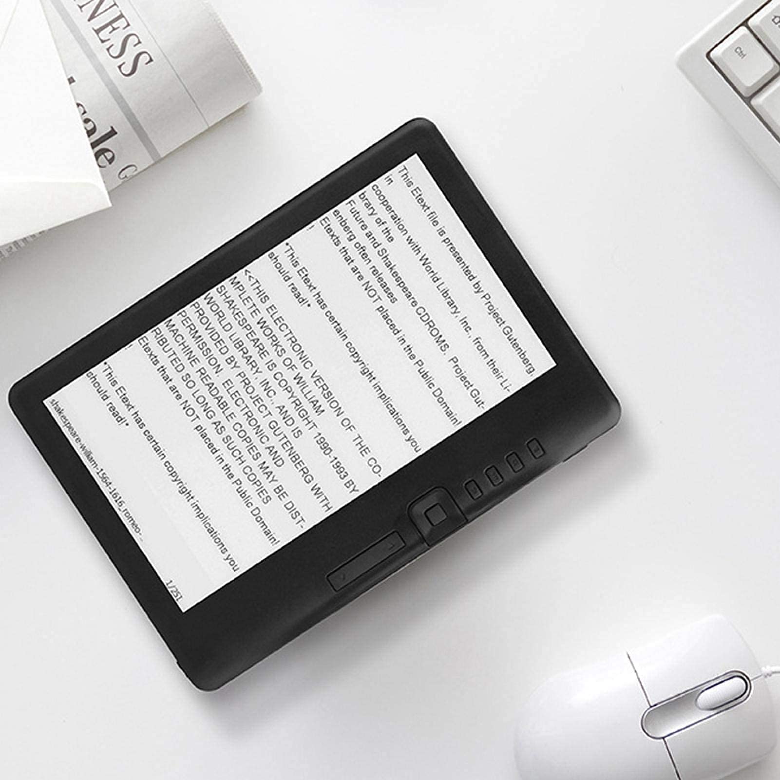 7-Inch 11mm Ultra-Thin E-Reader - Supports EPUB, PDF, TXT, FB2 & PDB Formats with Music & Video Playback | Anti-Glare Paper-Like Display | 8GB Storage | Perfect for Reading, Travel & Commuting