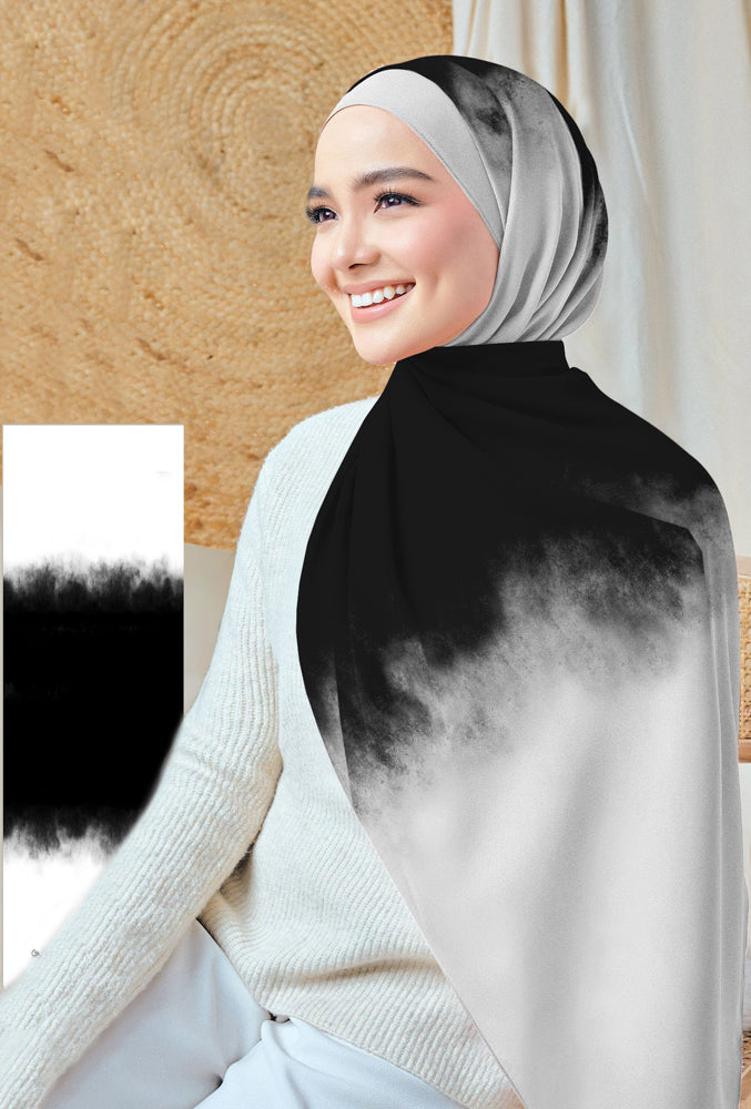 Gulnaz Fashionable Tie Dye Print Hijab Scarf - Soft Muslim Headscarf for Women, Perfect for Daily Wear, Prayer, and Special Occasions