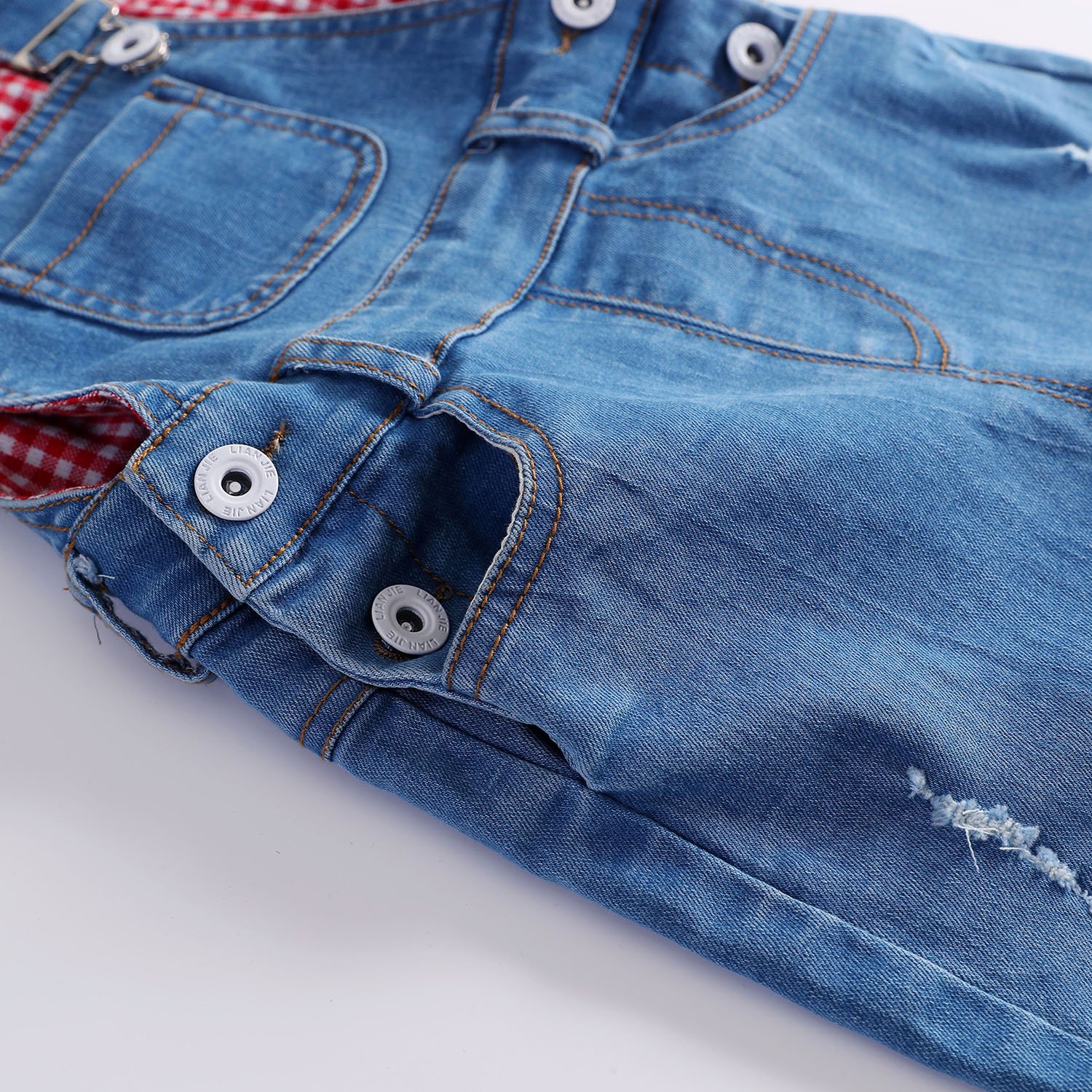 KIDSCOOL SPACE Light Blue Denim Overalls for Baby & Toddler Boys Girls - Durable Jean Workwear Dungarees for Playtime, Outdoor Adventures & Casual Wear