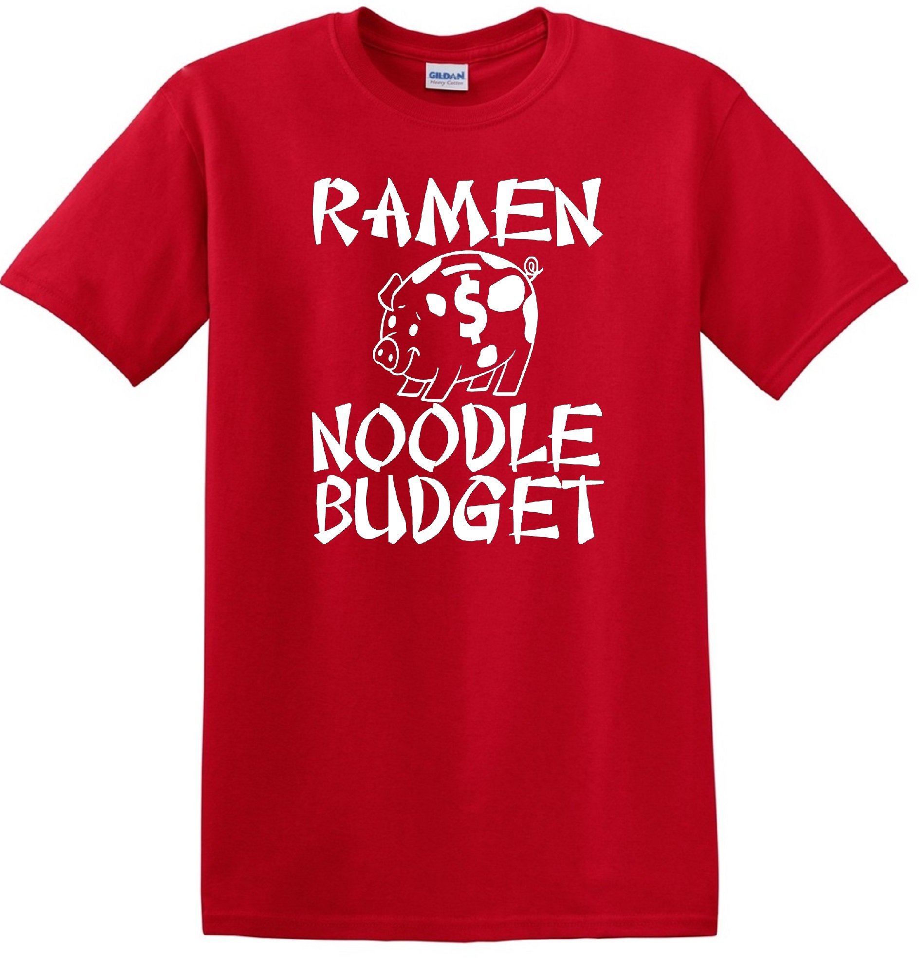 Affordable Ramen Print Red T-Shirt for Men & Women - Casual Comfort Fit Cotton Tee for Anime Fans, Streetwear, and Everyday Wear