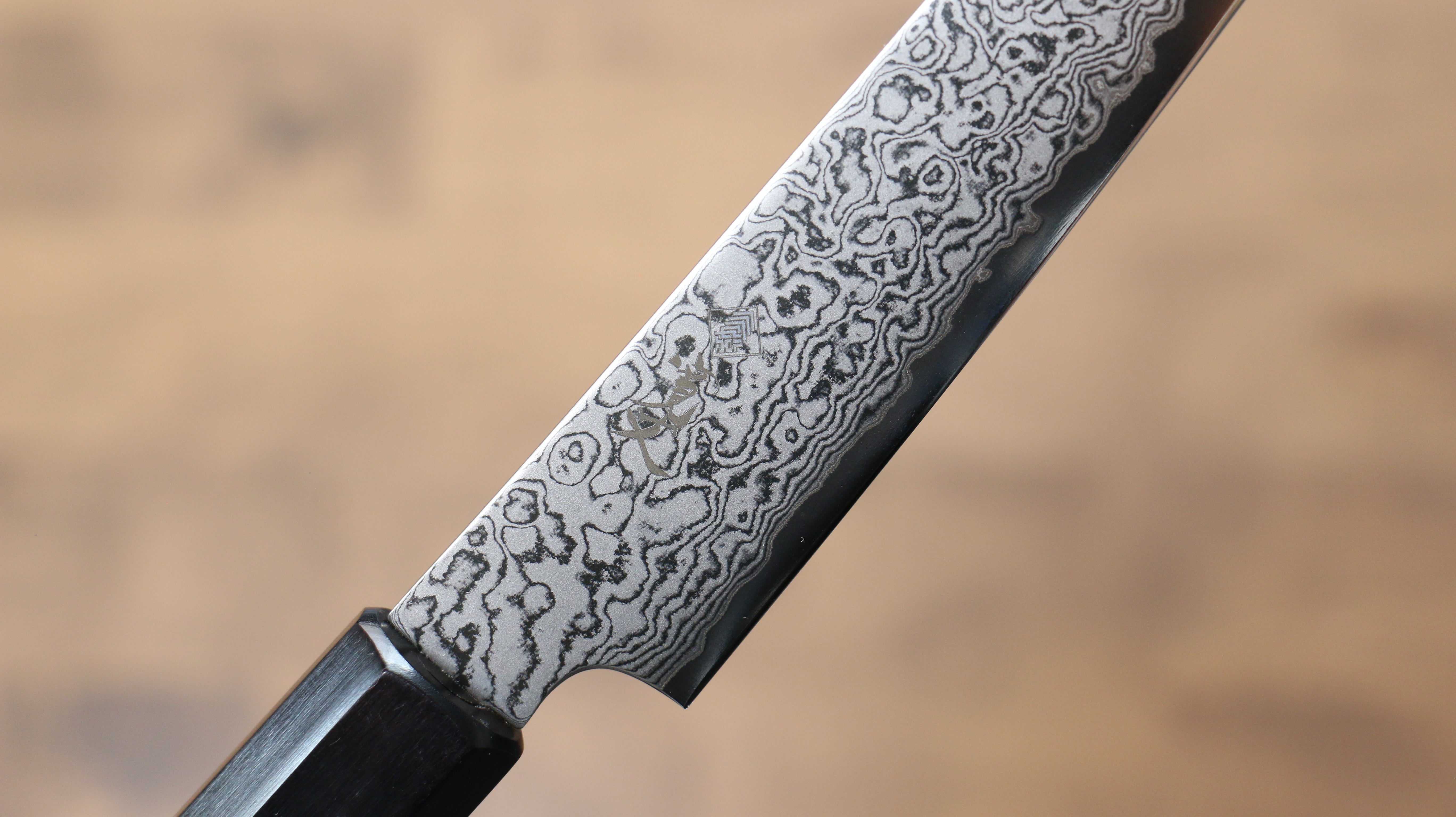 VG10 Damascus Kiritsuke Petty Utility Knife 180mm - High Carbon Stainless Steel Blade with Gray Pakka Wood Handle - Perfect for Slicing, Dicing & Precision Kitchen Tasks