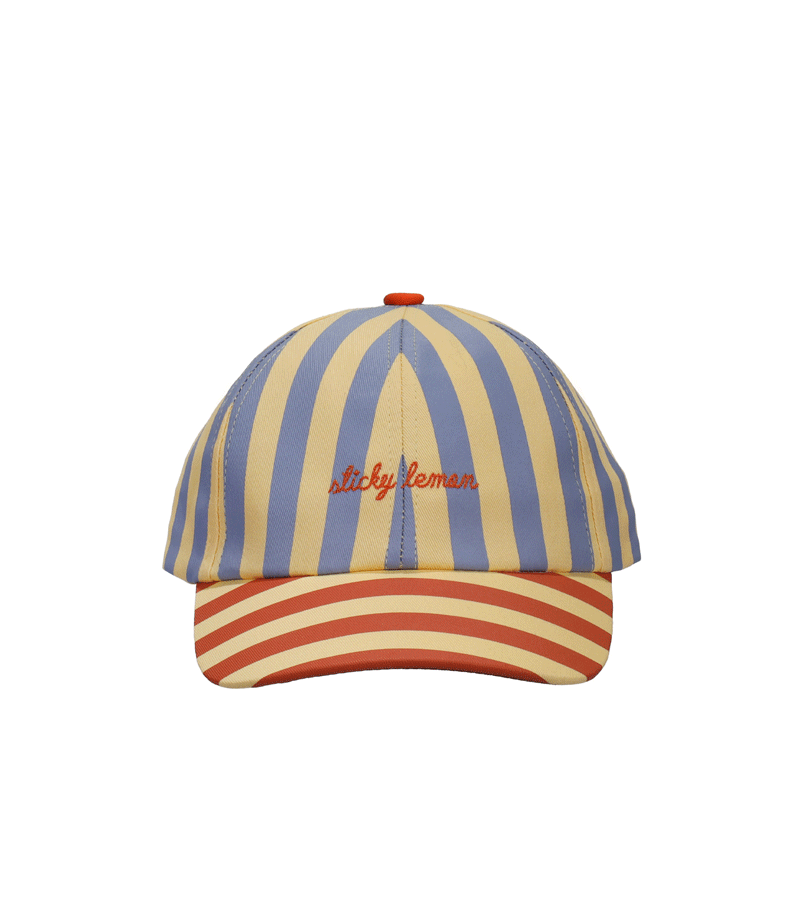 Stylish Whale Blue Stripes Baseball Cap by Sticky Lemon - Trendy Unisex Adjustable Hat for Beach, Outdoor & Casual Wear