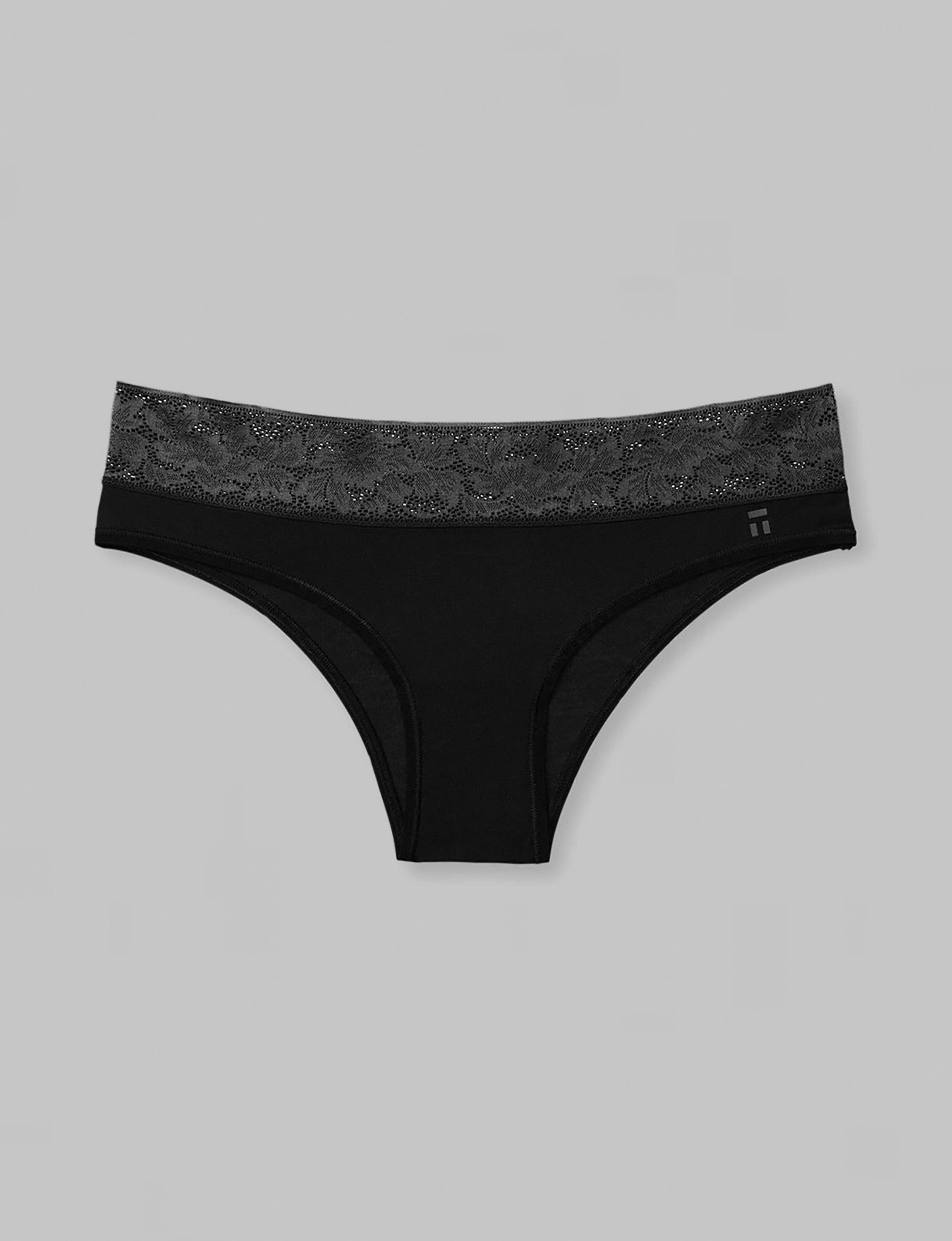 Women's Second Skin Cheeky Underwear - Lace Waist High Comfort Seamless Panties for Everyday Wear & Special Occasions
