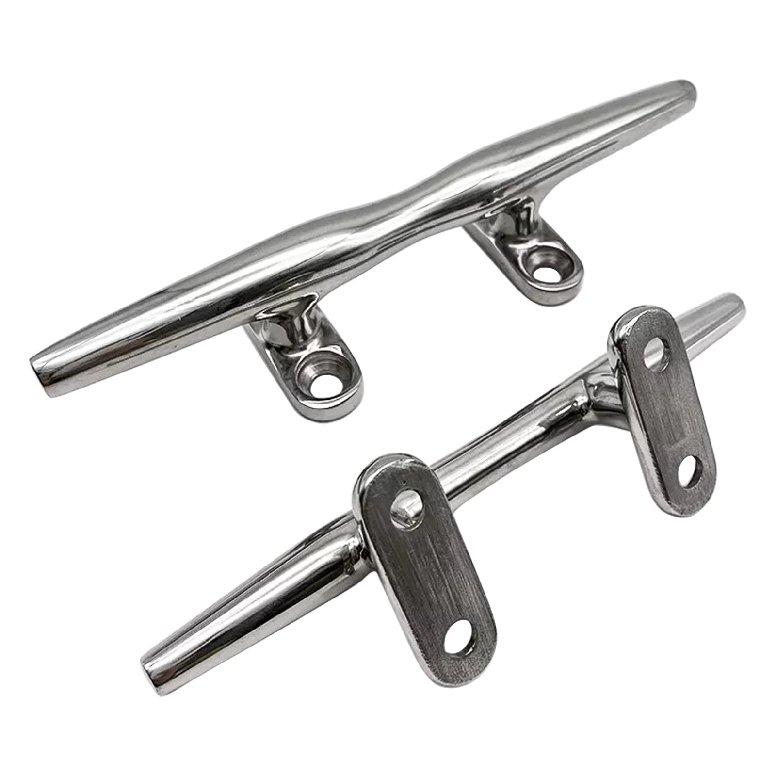 Heavy Duty Stainless Steel Boat Cleat - Marine Grade Dock Deck Yacht Rope Cleat with Open Base for Secure Mooring | Perfect for Boats, Docks, and Marine Applications