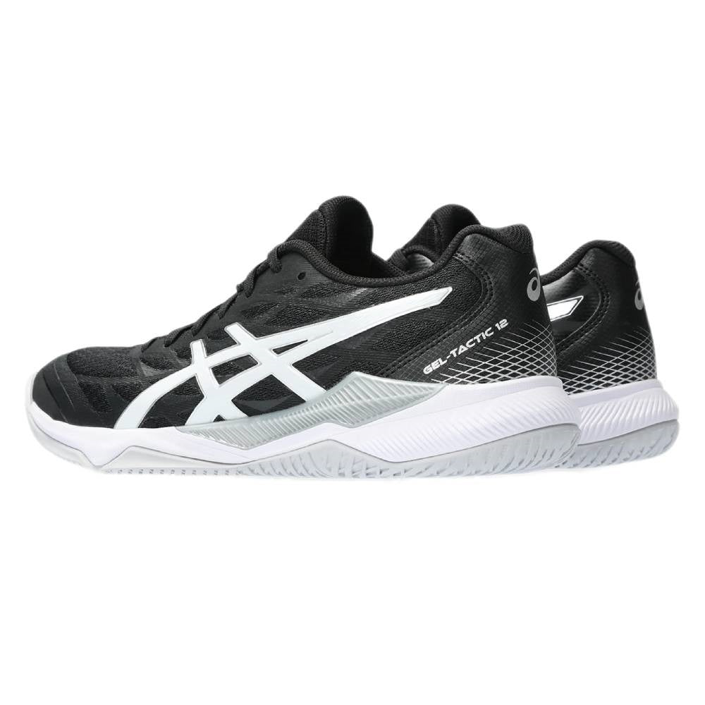 ASICS Gel Tactic 12 Women's Volleyball Shoes - Lightweight Indoor Court Sneakers for Women with Shock Absorption (Black/White) - Perfect for Volleyball, Badminton & Indoor Sports Training