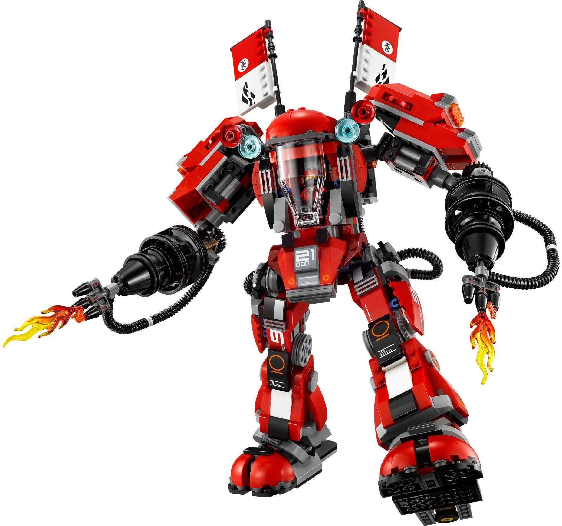 LEGO Ninjago Fire Mech Building Set - 71738 Ninja Robot Toy for Kids, Boys & Girls Ages 6+ - Creative Construction Play for Birthday & Holiday Gifts - Perfect for Action-Packed Ninja Adventures & Display