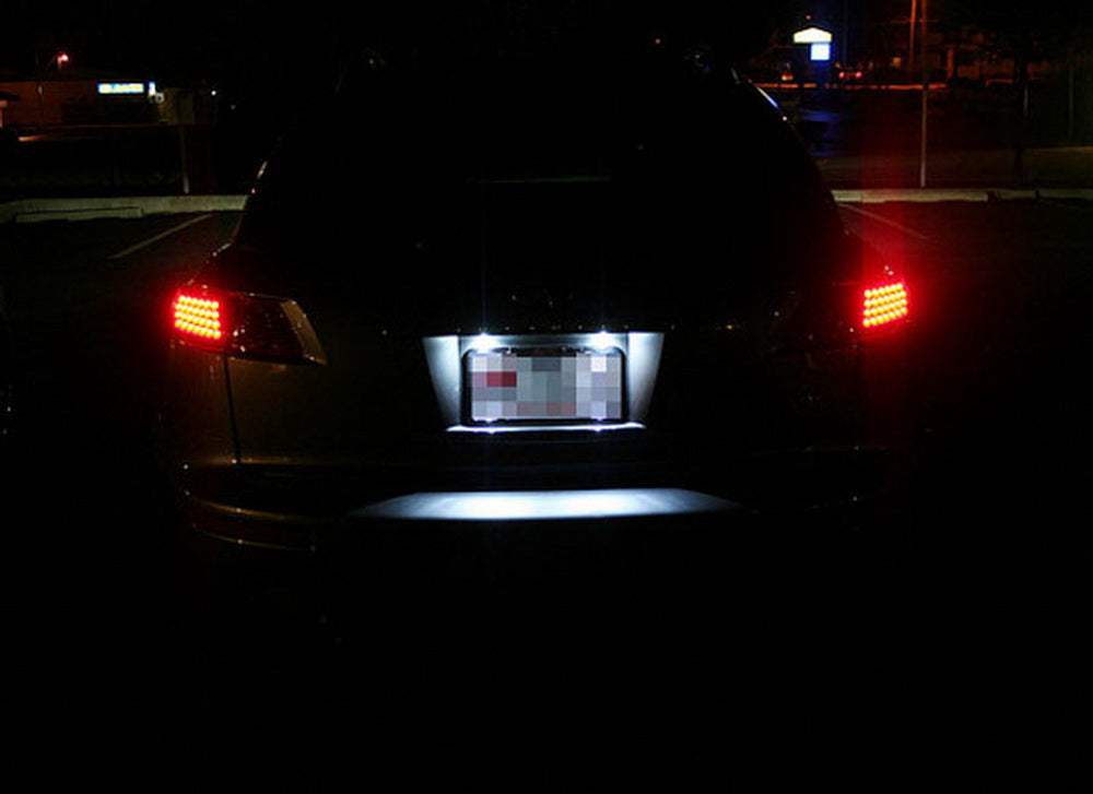 Direct Fit White LED License Plate Light Lamps for Infiniti FX Q I M & Nissan Vehicles - Bright, Durable & Easy Installation for Nighttime Visibility & Enhanced Style