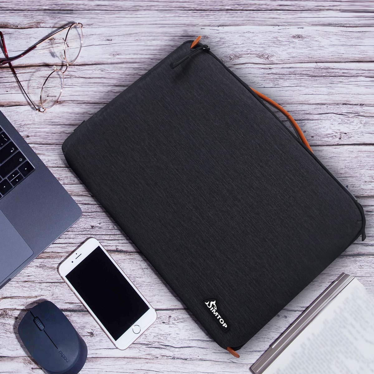 13 Inch Laptop Sleeve Case for MacBook Pro & Air - Water Resistant YKK Zipper Bag with Premium Polyester Fabric - Perfect for Work, Travel & School Protection